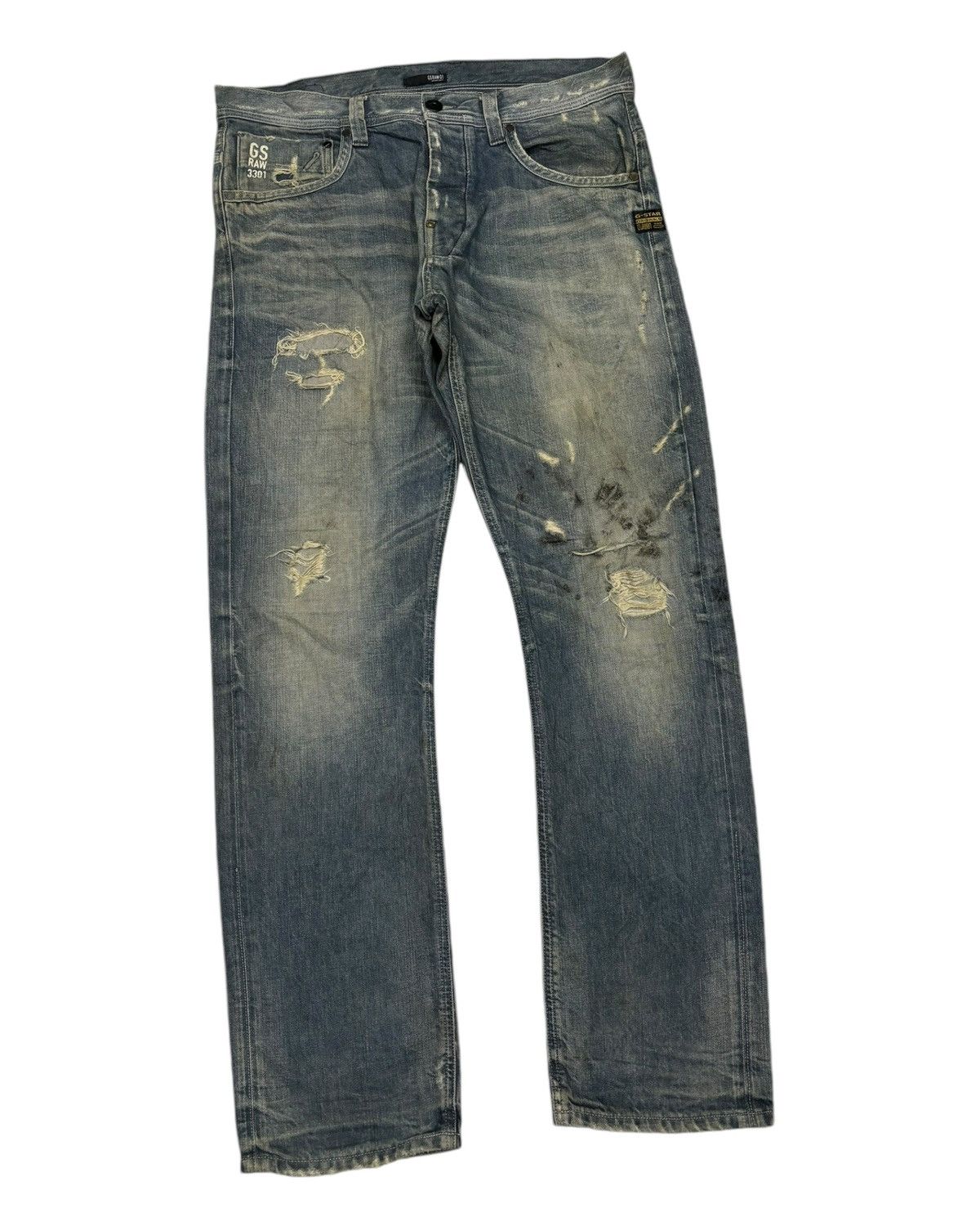 G-Star 🔥G-STAR RAW HOMELESS DISTRESSED DENIM UNDERCOVER STYLE Size US 35 - 5 Thumbnail