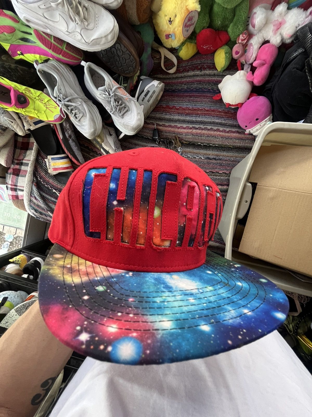 Other Galaxy Red Chicago Bulls Hat Size ONE SIZE - 1 Thumbnail
