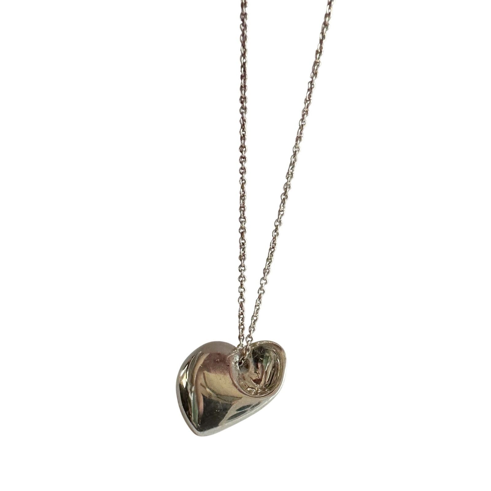 Tiffany & Co. Tiffany & Co Puffy Heart (or folded heart) Necklace - 15" Size ONE SIZE - 20 Thumbnail