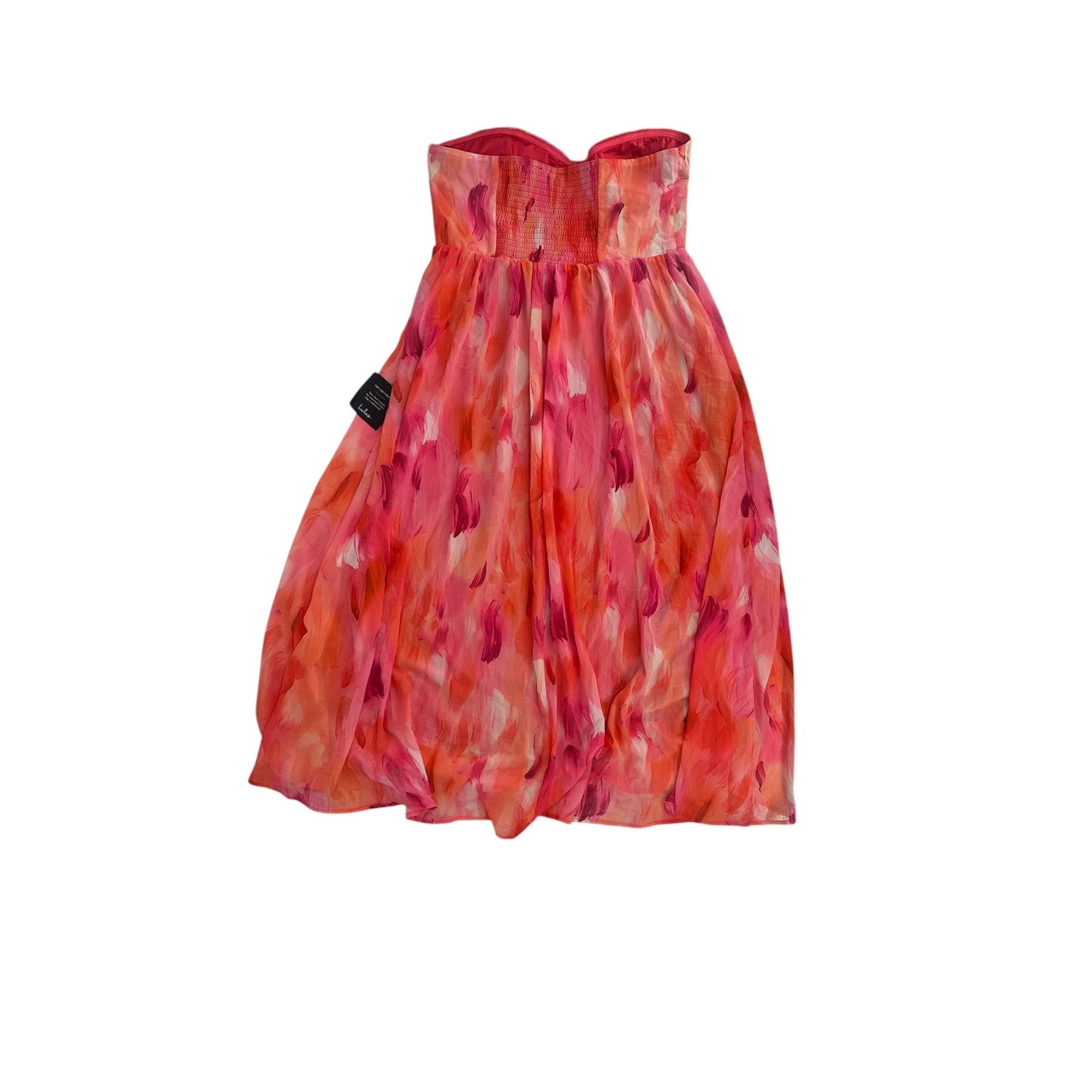 Lulus Lulus Dress - Strapless Coral Watercolor - NWT - Size XL Size XL / US 12-14 / IT 48-50 - 8 Thumbnail