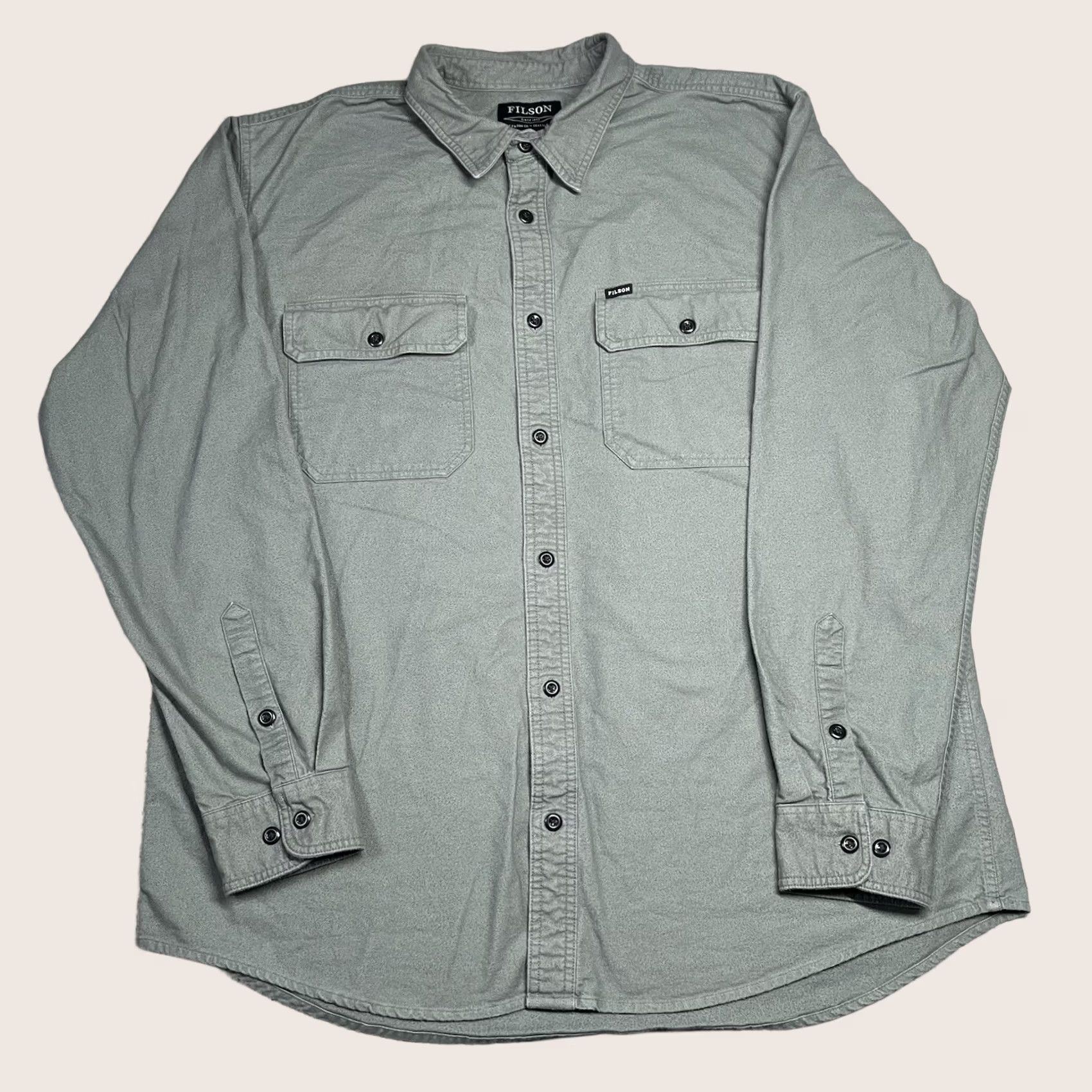 Filson Filson Shirt Mens 2XL Green Cotton Long Sleeve Button Outdoor Field Flannel Work Size US XXL / EU 58 / 5 - 1 Thumbnail