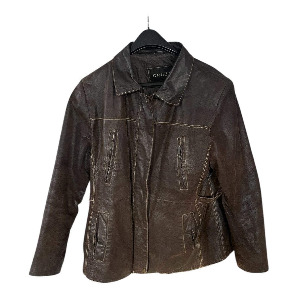 Other Cruze Women’s Brown 100% Leather Jacket Size 2XL Size XXL / US 16-18 / IT 52-54 - 1 Thumbnail