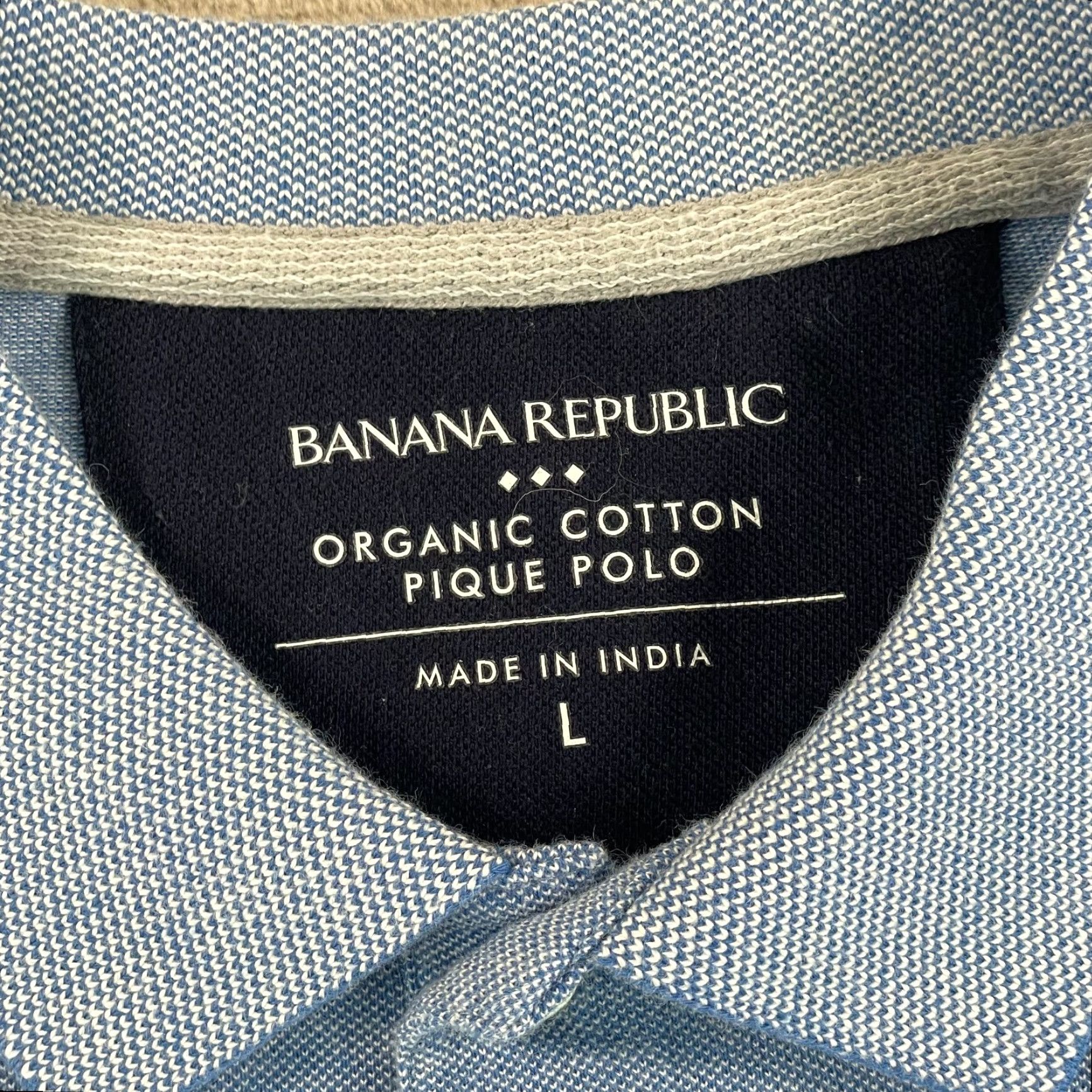 Banana Republic Banana Republic Polo Shirt Men L Blue Birdseye Organic NWOT Pique Casual Classic Fit Short Sleeve Shirt Mens Size US L / EU 52-54 / 3 - 2 Thumbnail