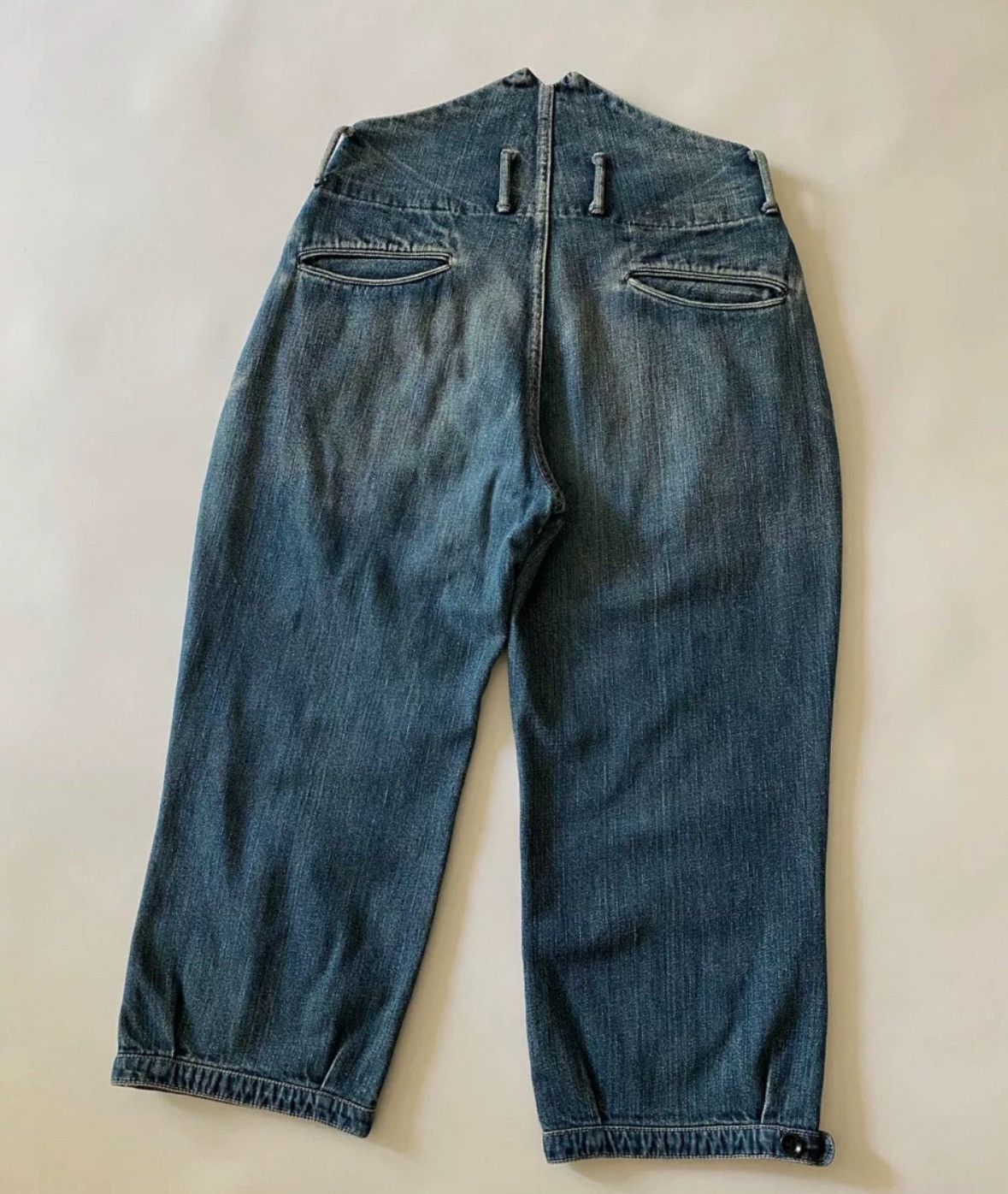 Kapital KAPITAL washed distressed jeans loose cropped pants Size US 28 / EU 44 - 4 Thumbnail