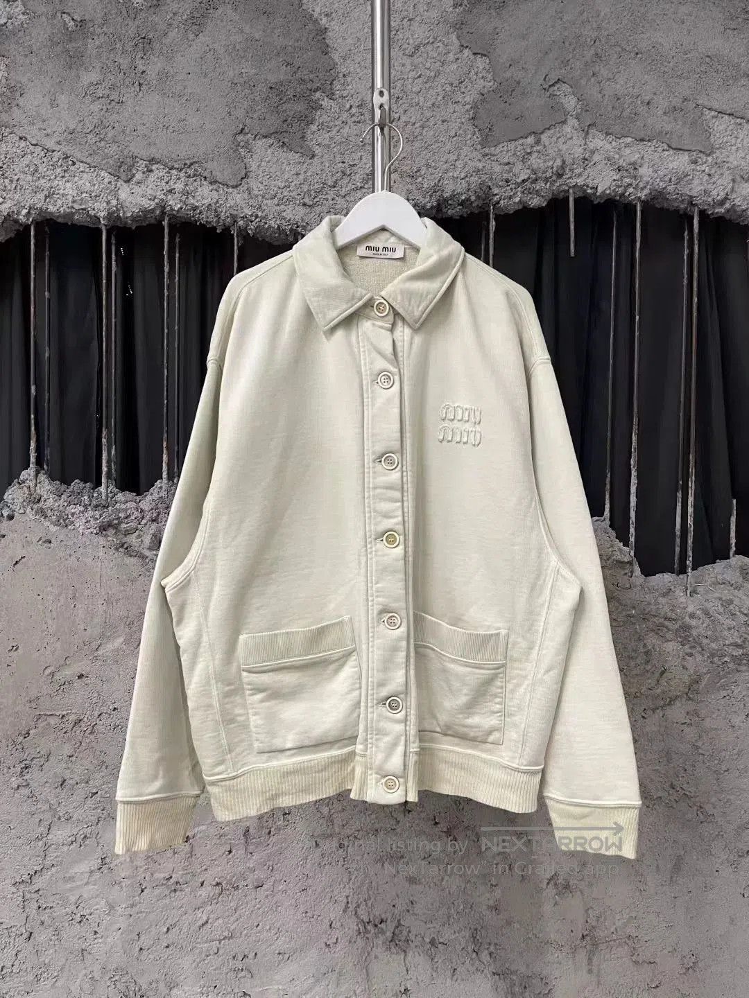 Miu Miu Miu Miu Vintage Off-White Cardigan. Size S / US 4 / IT 40 - 1 Thumbnail