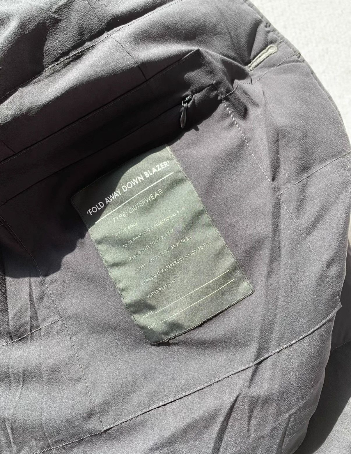 Z Zegna Z ZEGNA Grey Down Blazer Size US M / EU 48-50 / 2 - 3 Thumbnail