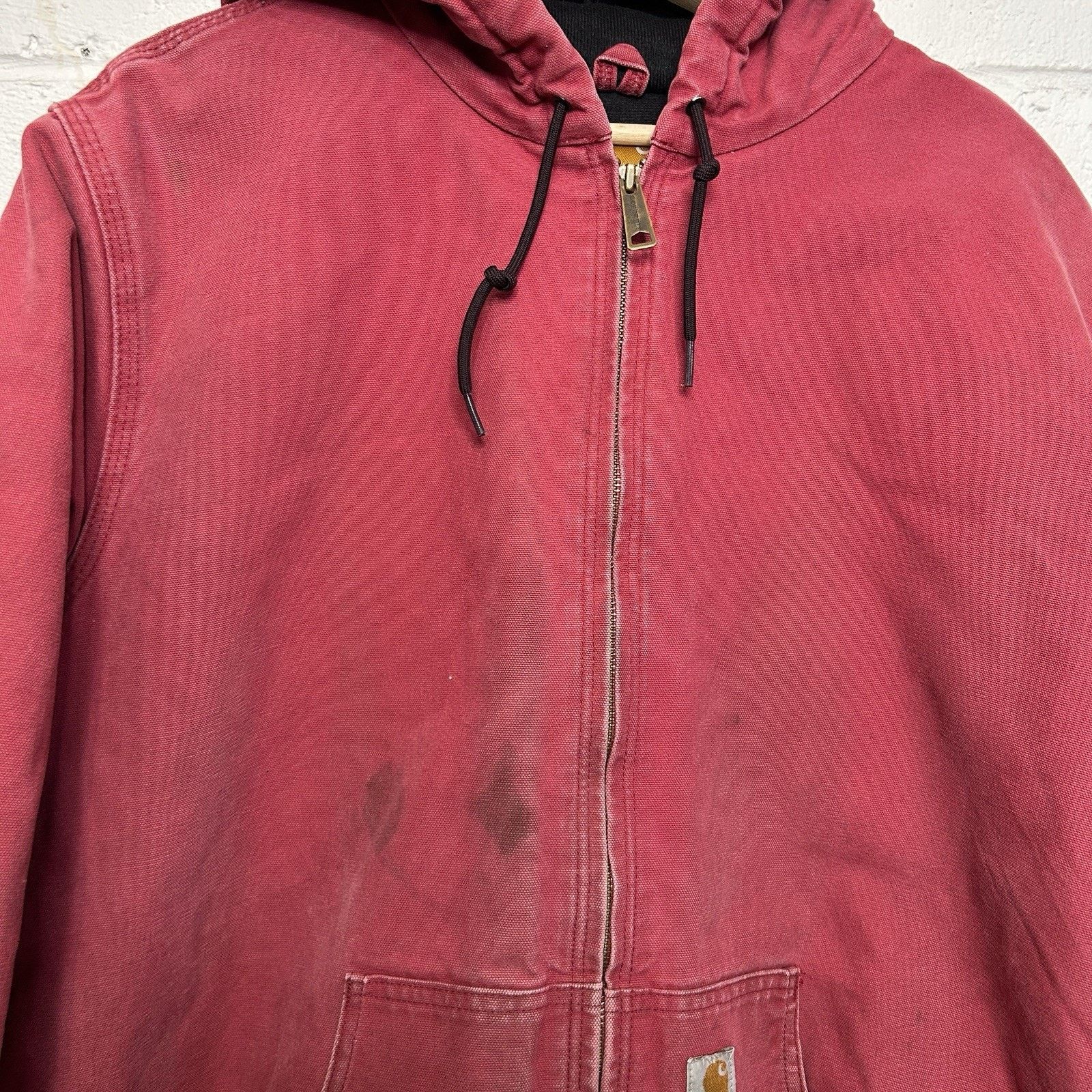 Carhartt Y2K Carhartt Quilted Hooded Jacket “Crabapple Pink” WJ130 Size US XL / EU 56 / 4 - 4 Thumbnail