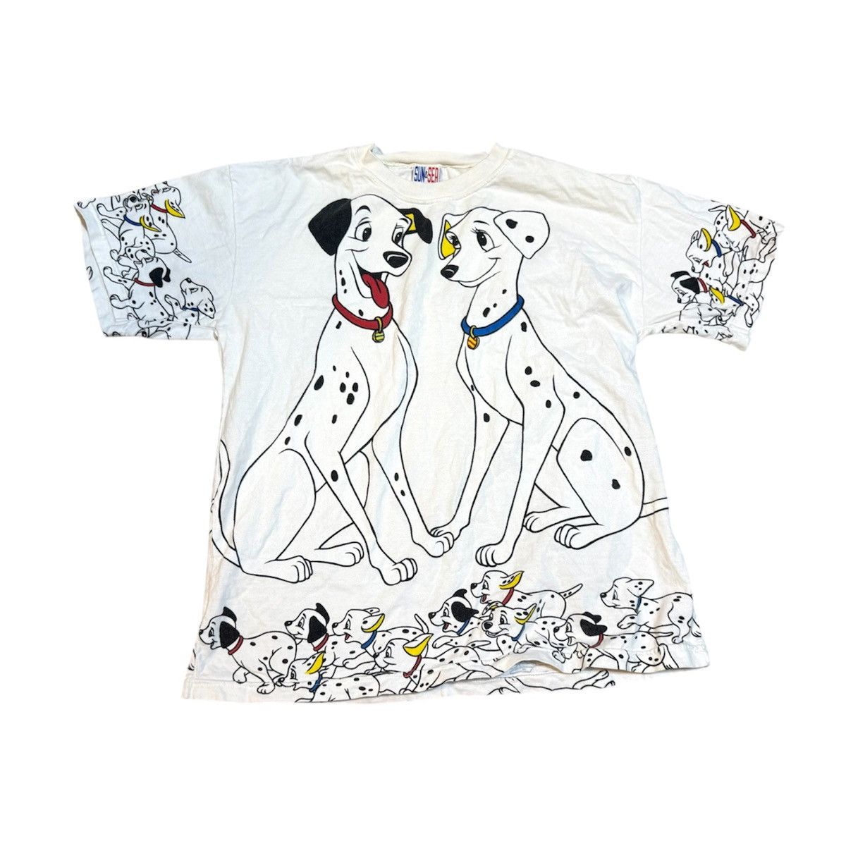 Disney Vintage 90s Disney 101 Dalmations Bootleg T-Shirt Size US M / EU 48-50 / 2 - 1 Thumbnail