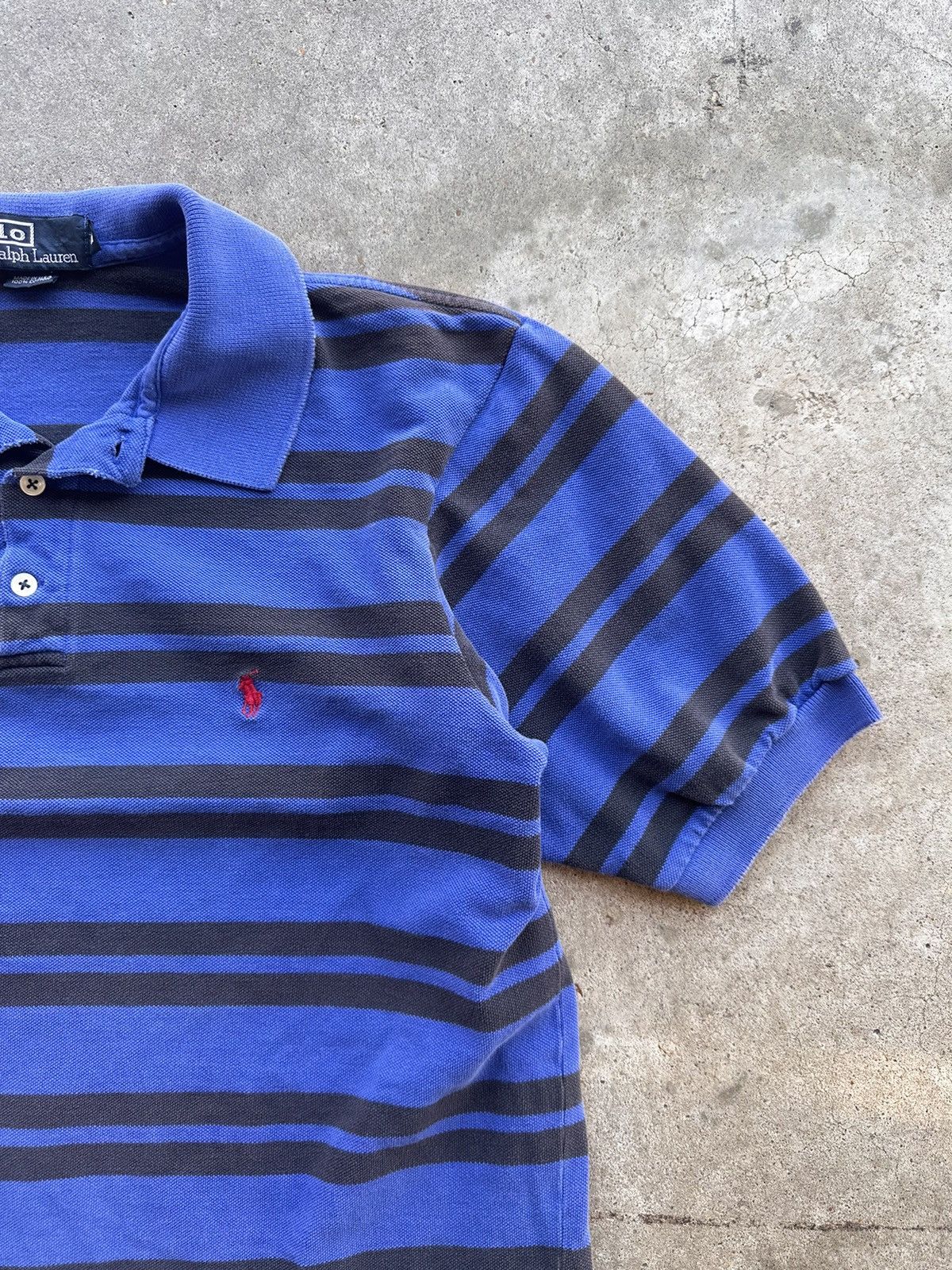 Polo Ralph Lauren × Vintage 90s Black’n’Blue Polo Size US M / EU 48-50 / 2 - 5 Thumbnail