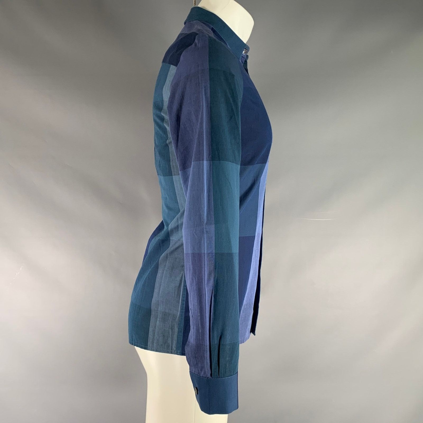 Stephan Schneider Size S Blue Checkered Cotton Button Up Long Sleeve Shirt Size US S / EU 44-46 / 1 - 2 Thumbnail