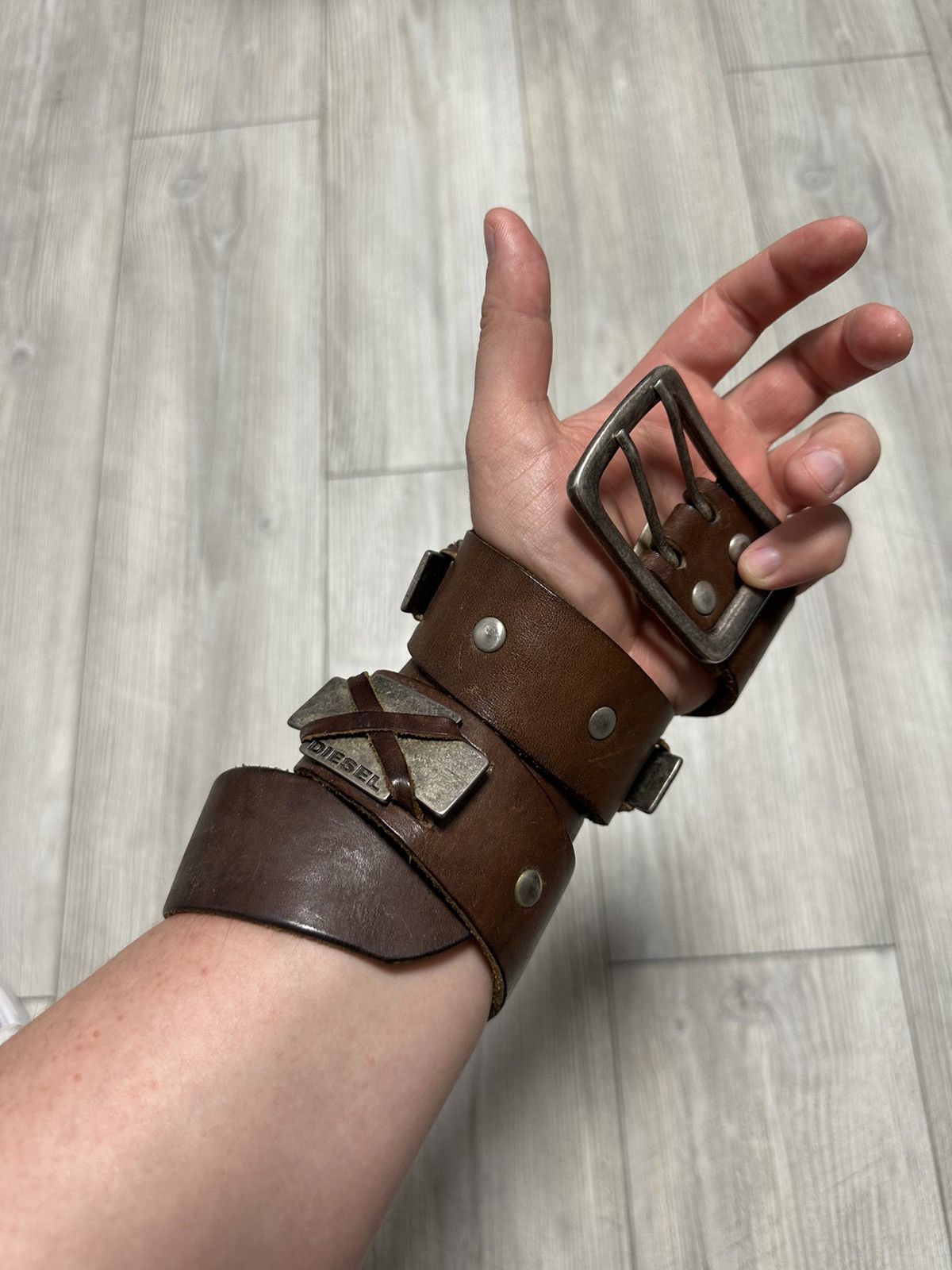 Diesel Very Rare! Vintage Diesel Leather Belt Size ONE SIZE - 1 Thumbnail
