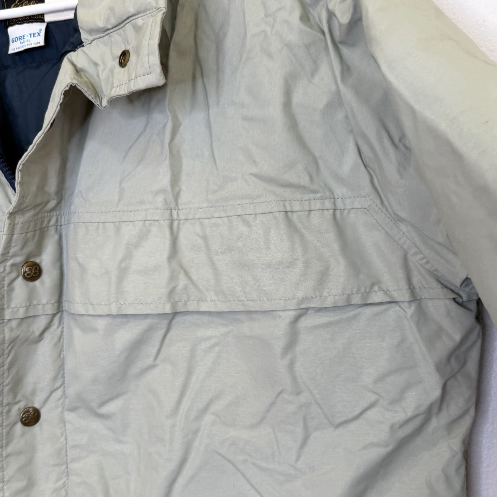 Eddie Bauer VINTAGE Eddie Bauer Goose Down Parka Jacket Mens Large Light Tan Gore-Tex USA Made Jacket Parka Size US L / EU 52-54 / 3 - 3 Thumbnail
