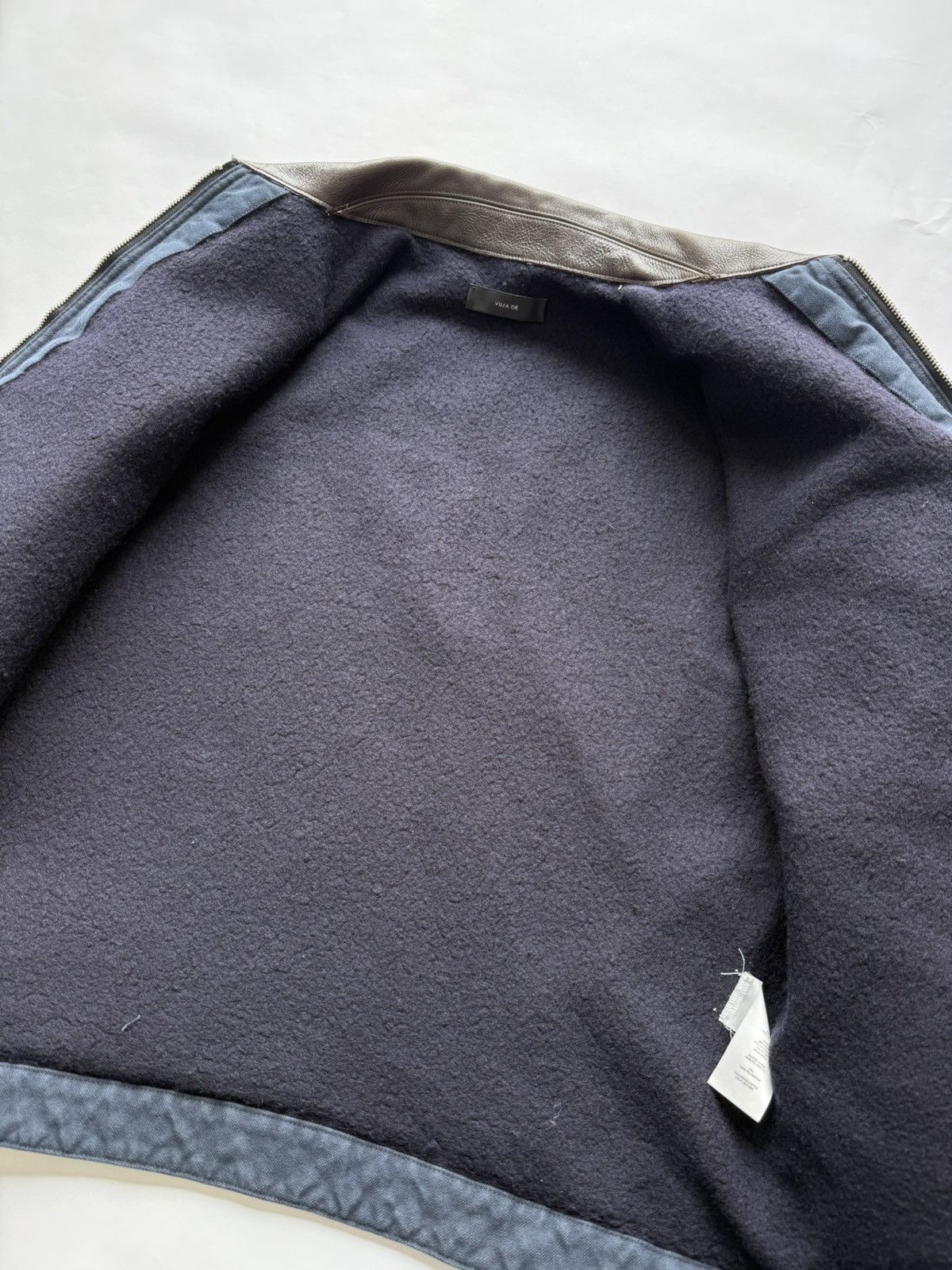 Vuja De VUJA DÉ KIRK HEAVY WORK JACKET IN CANVAS & NAPPA LEATHER Size US S / EU 44-46 / 1 - 4 Thumbnail