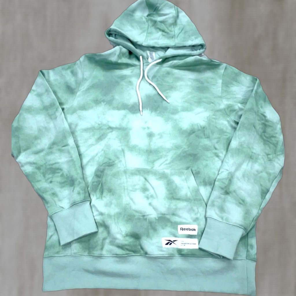 Reebok Reebok Hoodie Men's Medium Green Tie Dye Logo Graphic Print Pullover Sweater Sweatshirt Classic Gym Casual Vintage: No N/A Size US M / EU 48-50 / 2 - 1 Thumbnail