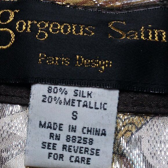 Vintage Vintage Gorgeous Satin Horse Equestrian Metallic Gold Shirt Size US S / EU 44-46 / 1 - 4 Thumbnail