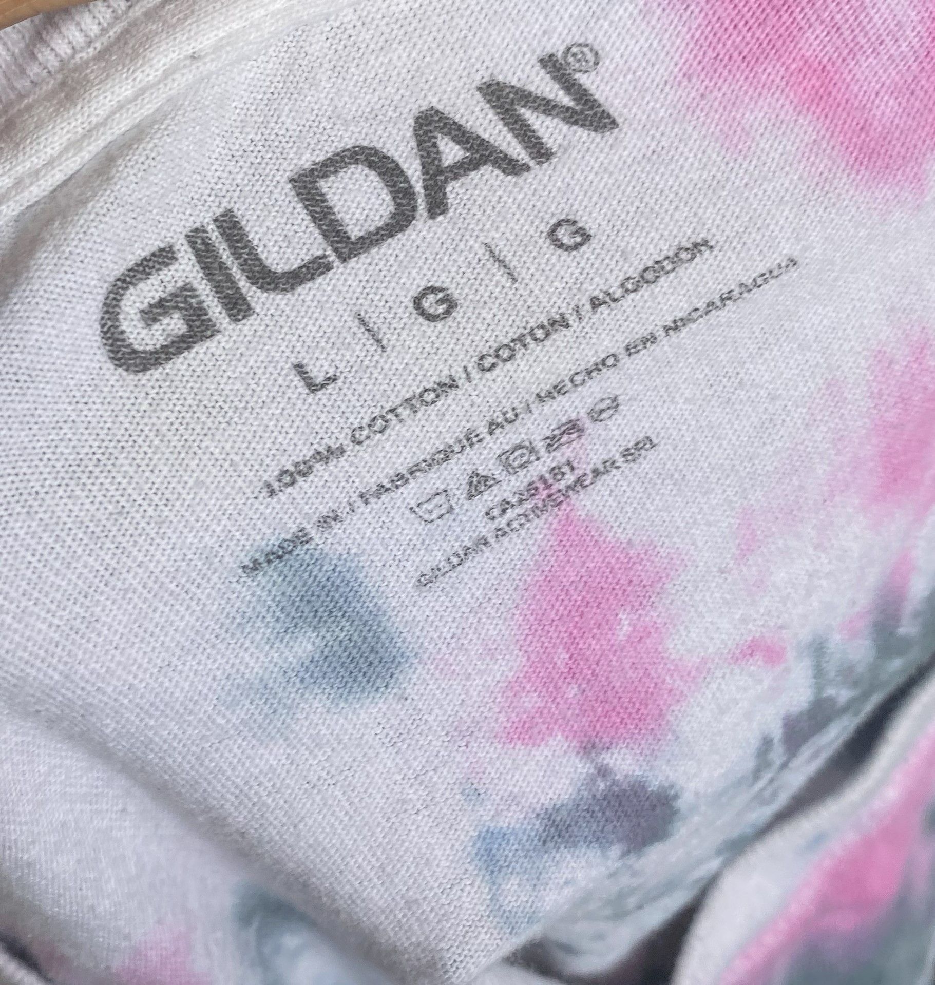 Gildan Cropped Tie-Dye T-Shirt Size L / US 10 / IT 46 - 3 Thumbnail