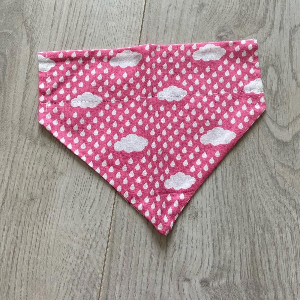 Designer Pink Rain Cloud Dog Bandana Size ONE SIZE - 1 Thumbnail