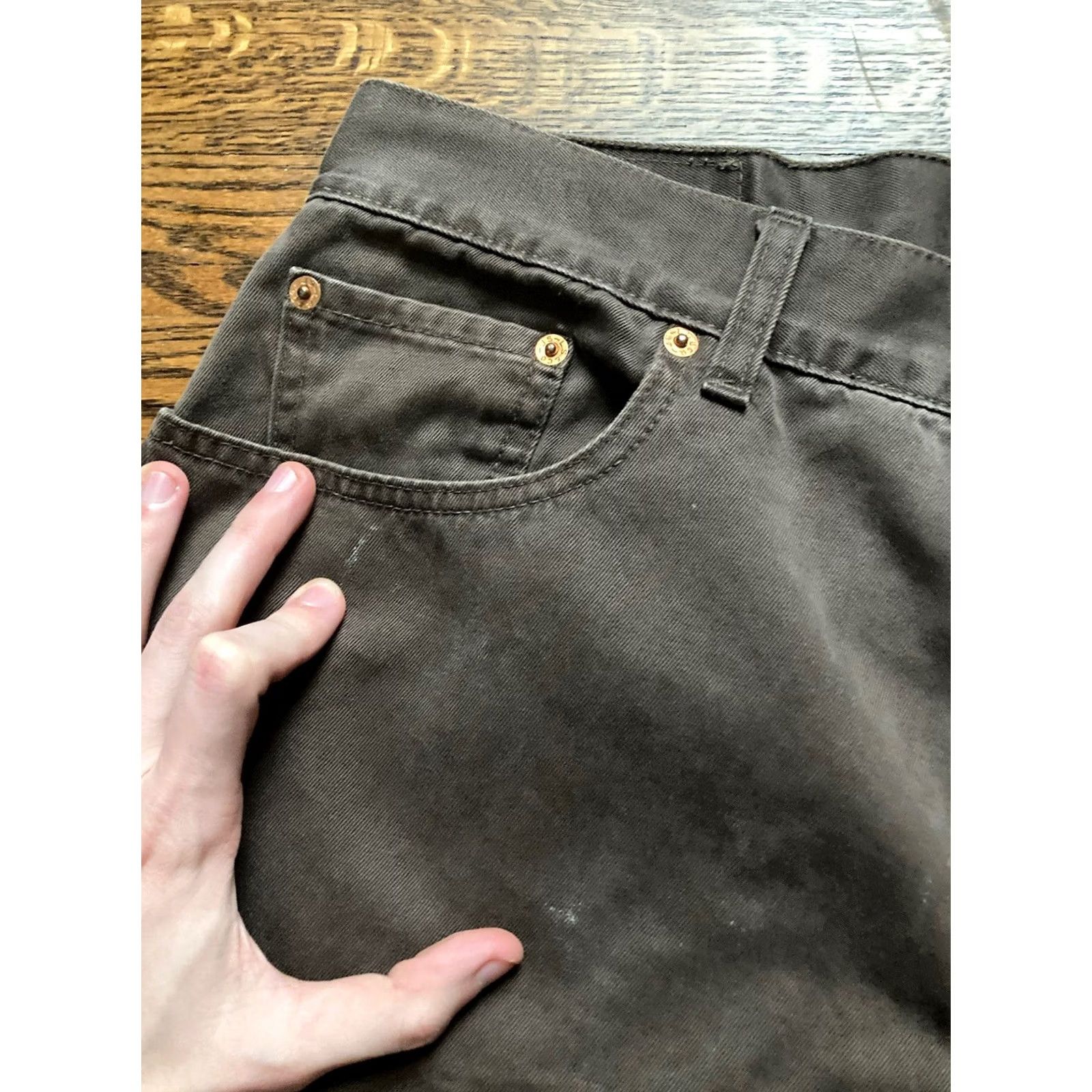 Levi's VINTAGE Levi's 551 Pants Mens Sz 38 36x36 Regular Brown 90s Chino Spain Size US 38 / EU 54 - 7 Thumbnail
