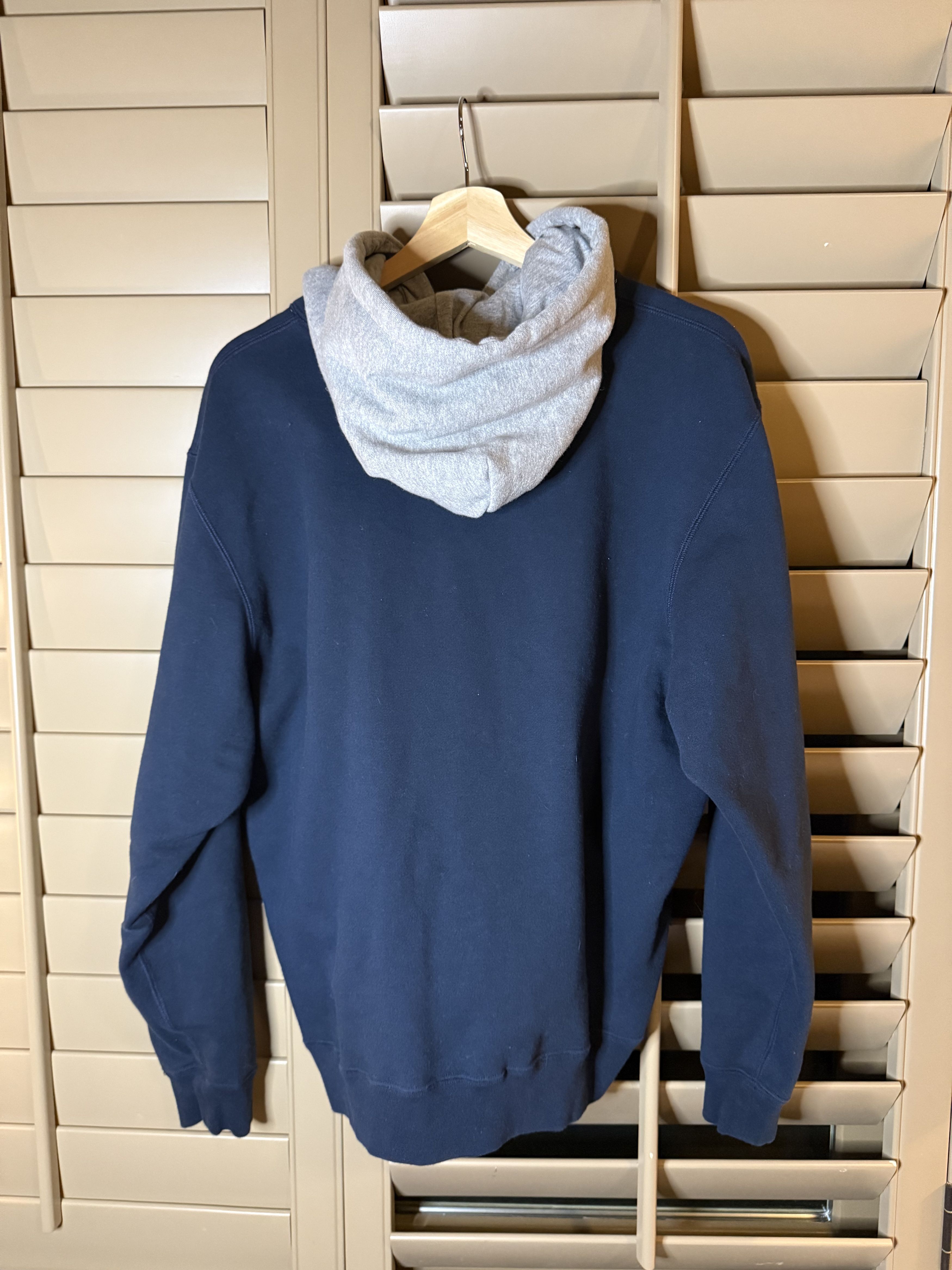 Bape A Bathing Ape (BAPE) Duotone Grey & Navy Pullover Hoodie Size US M / EU 48-50 / 2 - 2 Thumbnail