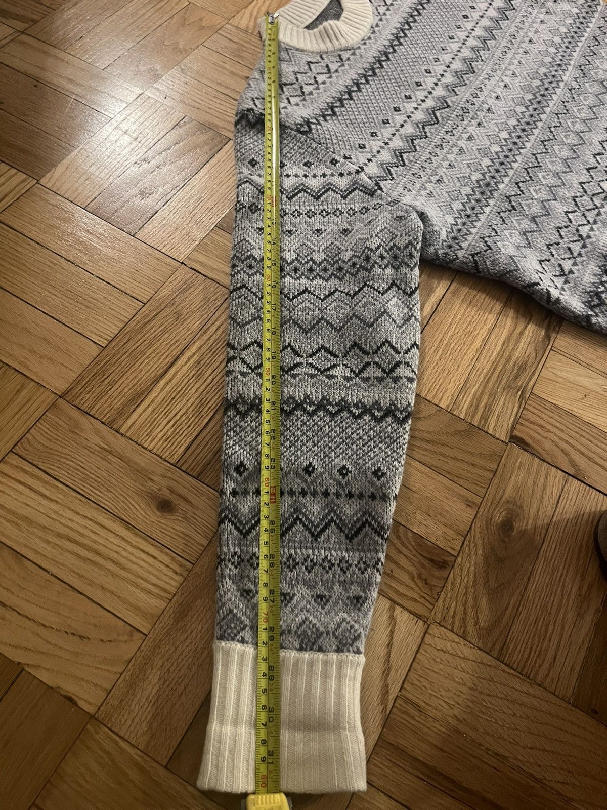 Aime Leon Dore Aime Leon Dore Grey Fair Isle Sweater Size US M / EU 48-50 / 2 - 7 Thumbnail