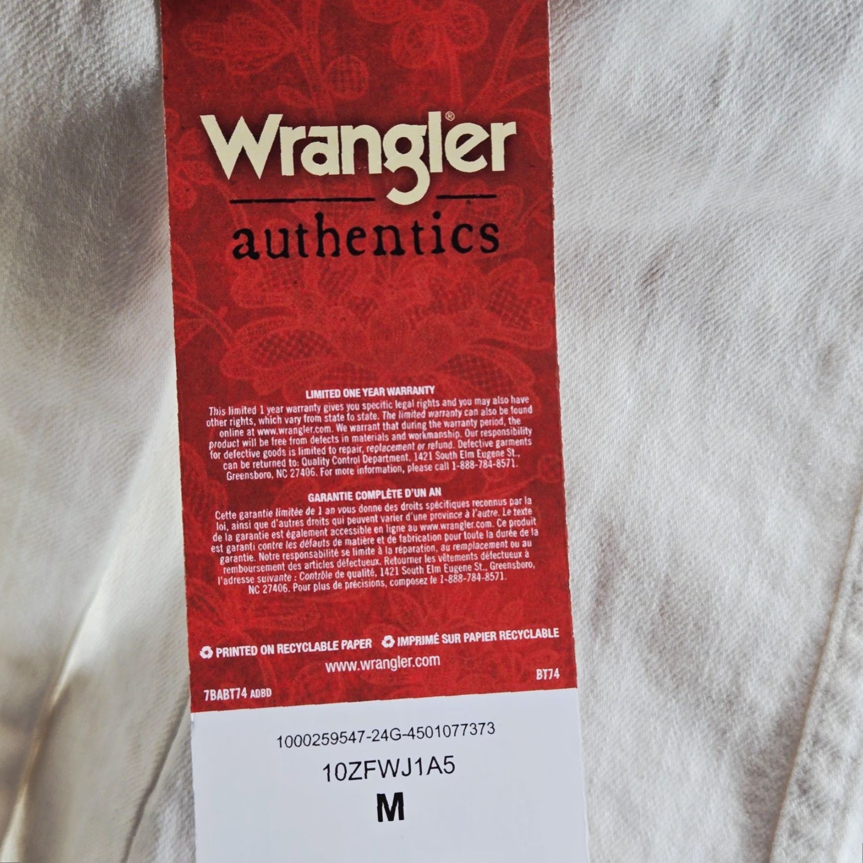 Wrangler Wrangler Jacket Womens M White Denim Cotton Blend Slim Collared Button Size M / US 6-8 / IT 42-44 - 6 Thumbnail