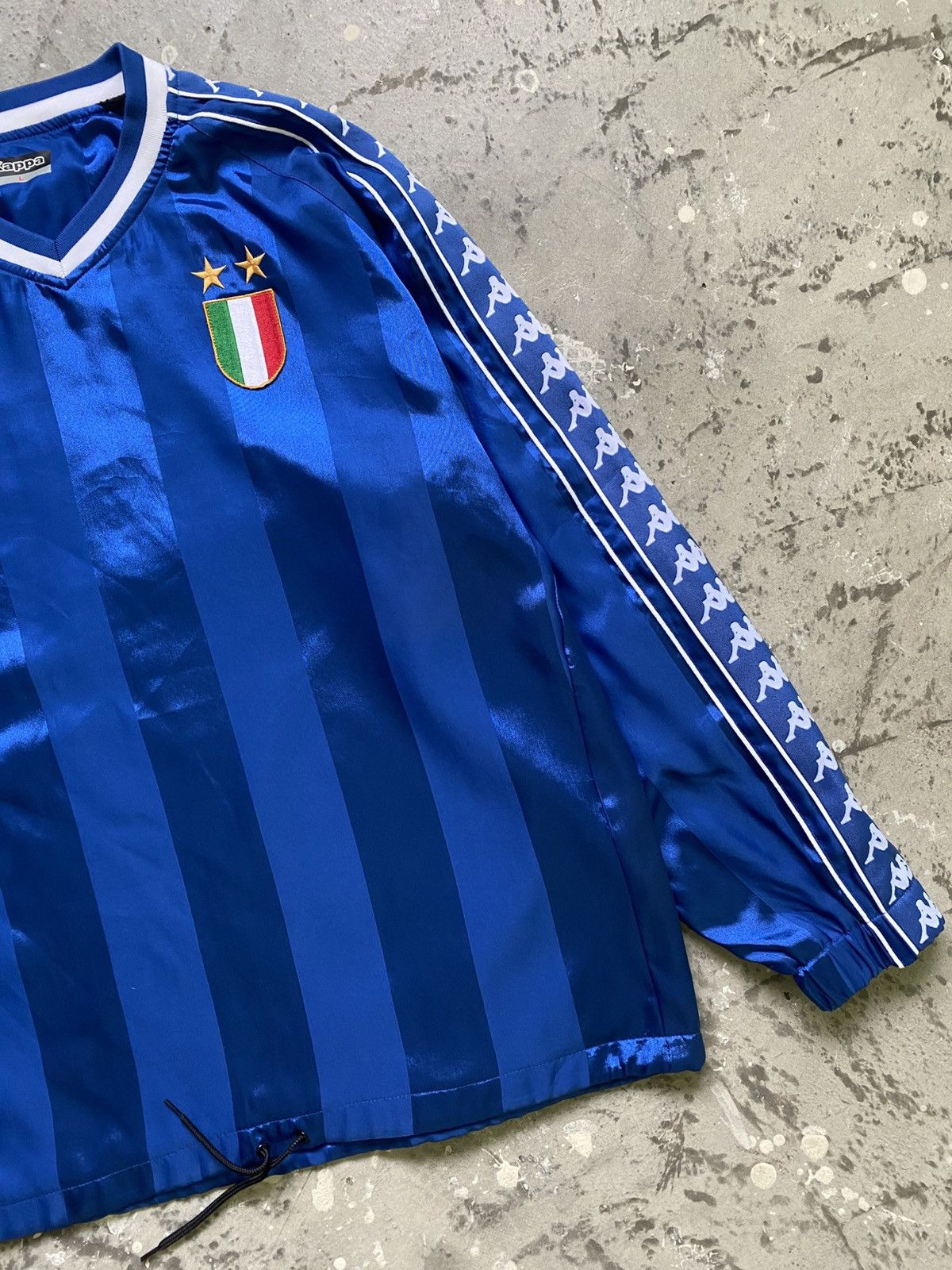 Kappa Vintage Kappa Italy Side Tape V Neck Jersey Size US L / EU 52-54 / 3 - 3 Thumbnail
