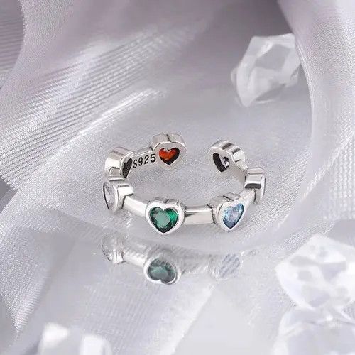 Other Silver Heart Adjustable Ring Size ONE SIZE - 2 Thumbnail