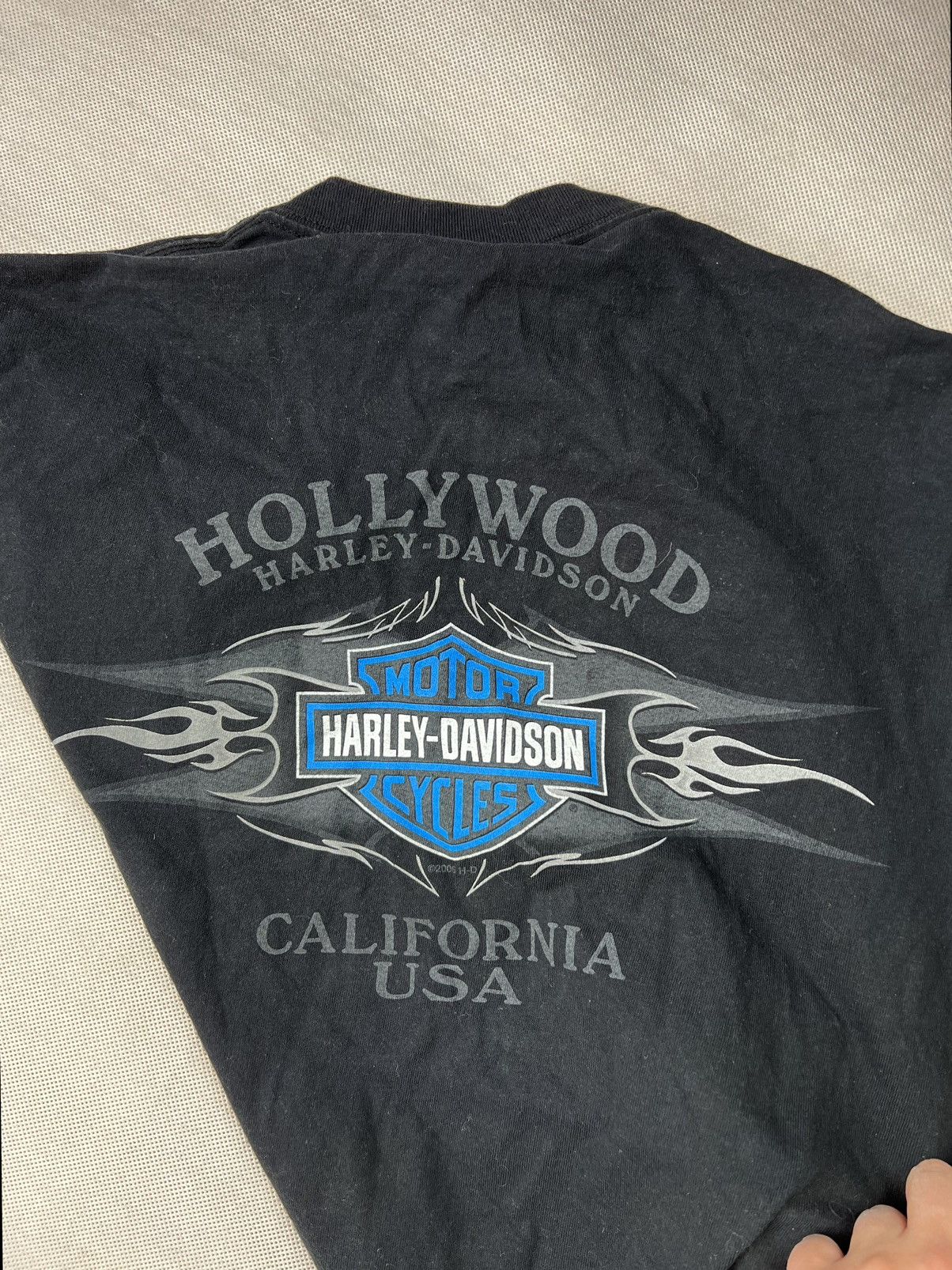 Harley Davidson × Vintage T-shirt Harley Davidson Hollywood California USA Vintage Size US M / EU 48-50 / 2 - 4 Thumbnail
