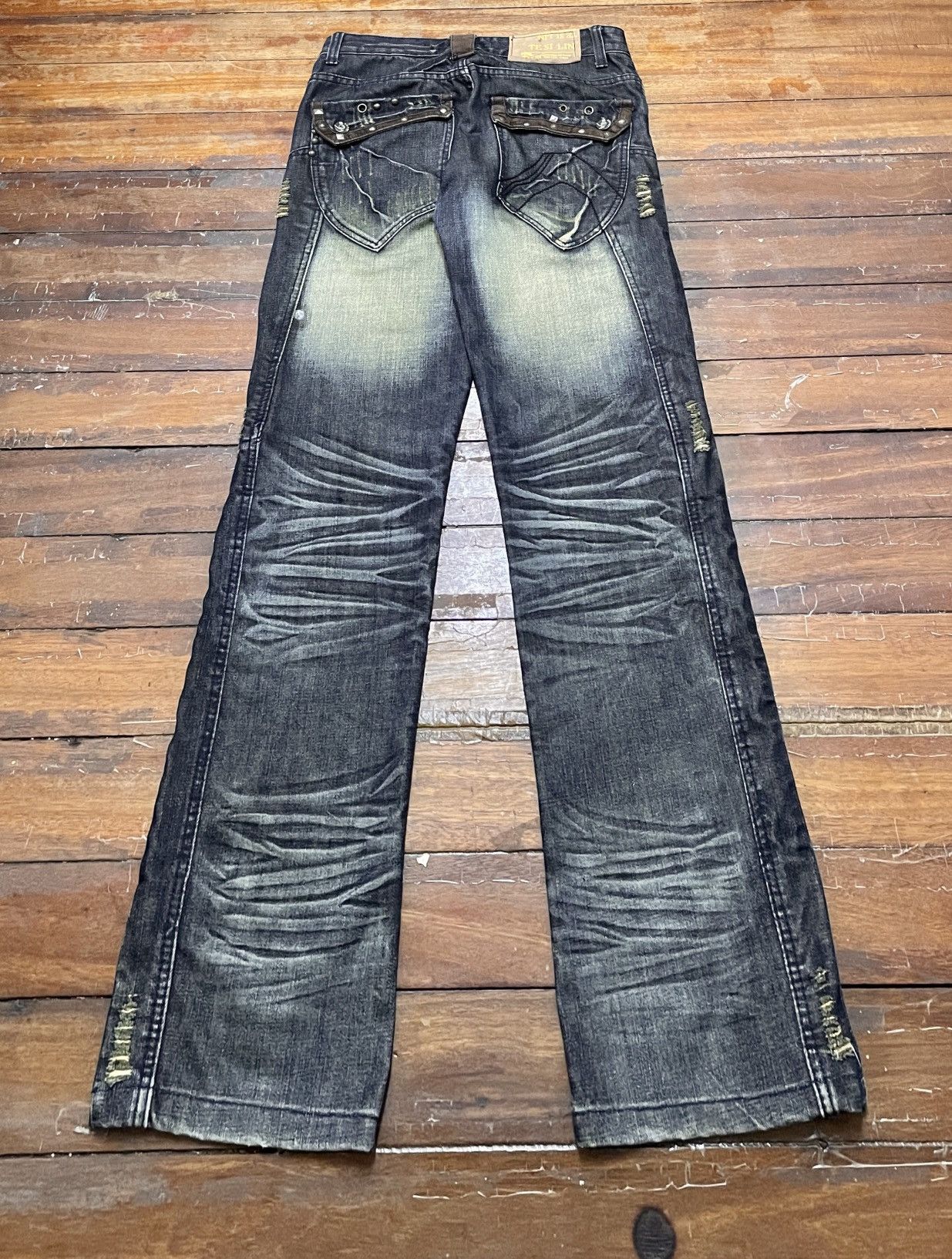 If Six Was Nine Very Rare Vintage Brand TSL Ripped Tactical Jeans 1990s Size US 32 / EU 48 - 2 Thumbnail