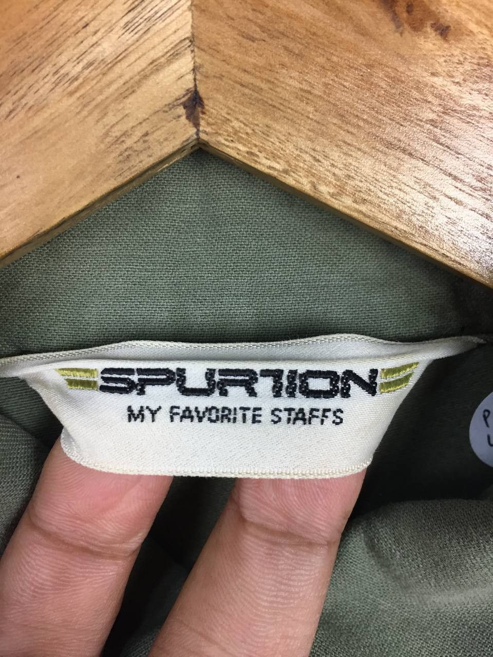 Japanese Brand Vtg Spurtion Olive Green Military Workwear Shirt Size US XL / EU 56 / 4 - 13 Thumbnail