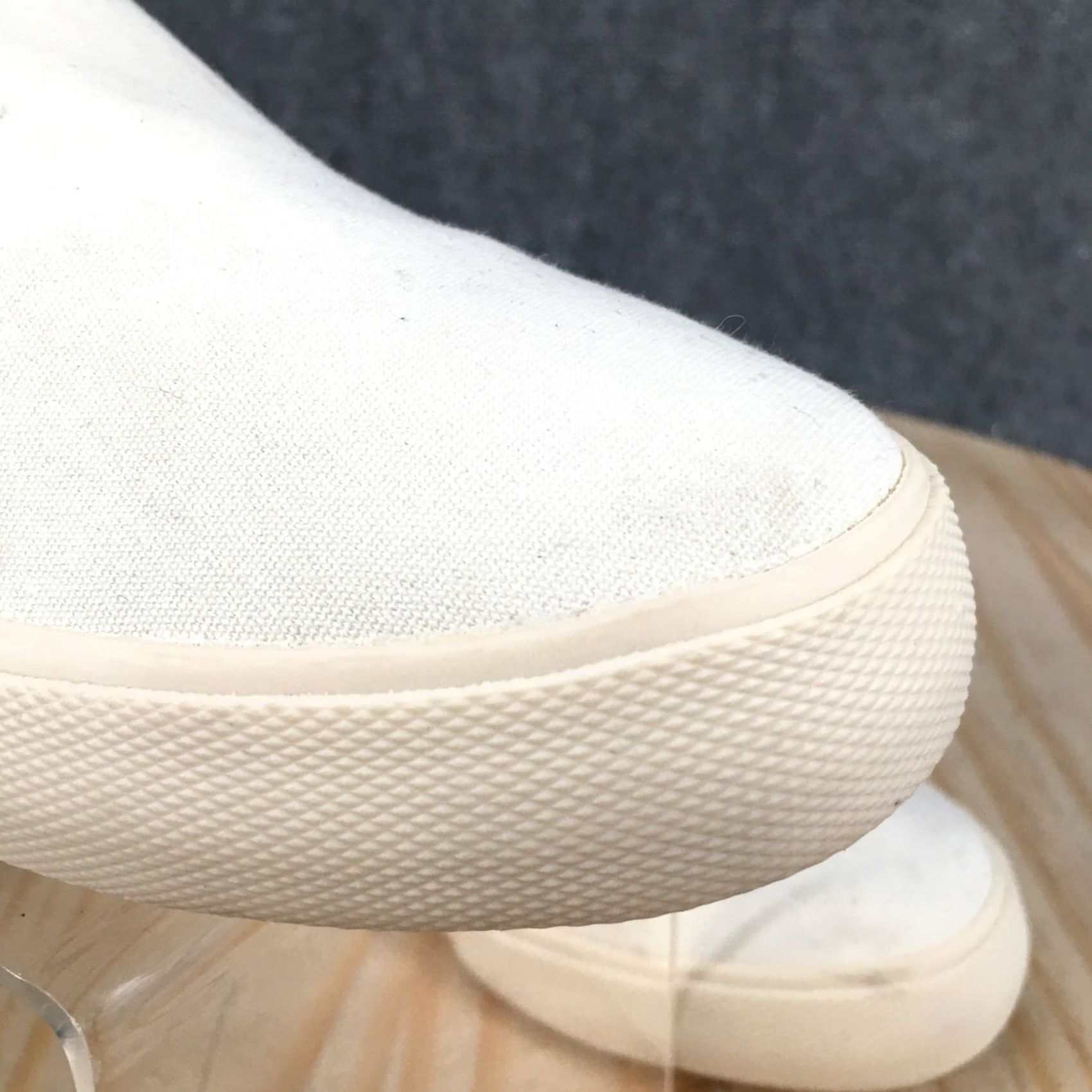 Vintage A New Day Shoes Womens 6 Casual Comfort Slip On Low Top Sneakers White Canvas Size M / US 6-8 / IT 42-44 - 4 Thumbnail