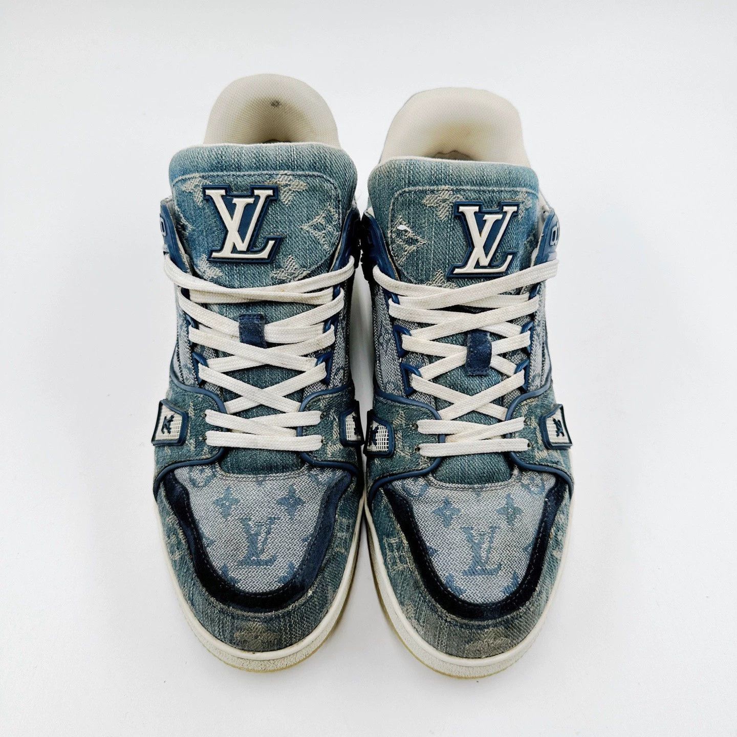 Louis Vuitton LV Trainer size 40 blue denim monogram sneakers Size US 7 / EU 40 - 1 Thumbnail