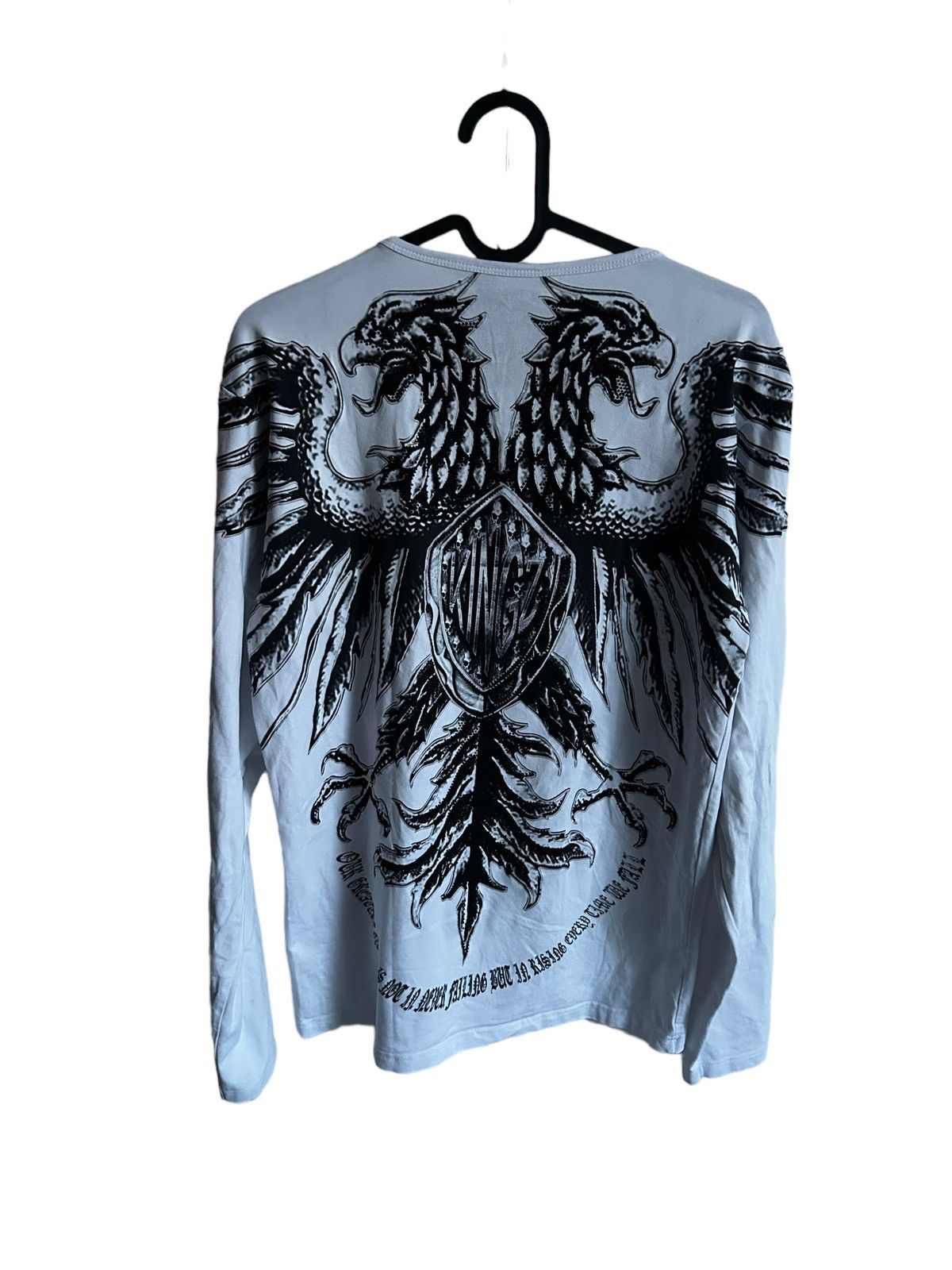 image of Vintage Y2K Vultures Opium Longsleeve Affliction King Z in White, Men's (Size XL)