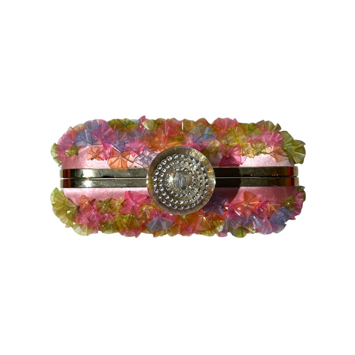 Jimmy Choo $3,900 cloud transparent flowers satin clutch Size ONE SIZE - 3 Thumbnail