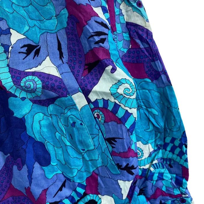 Vintage Vtg 90’ SEAHORSES ART PAINTING Jacket Windbreaker Size M / US 6-8 / IT 42-44 - 7 Thumbnail