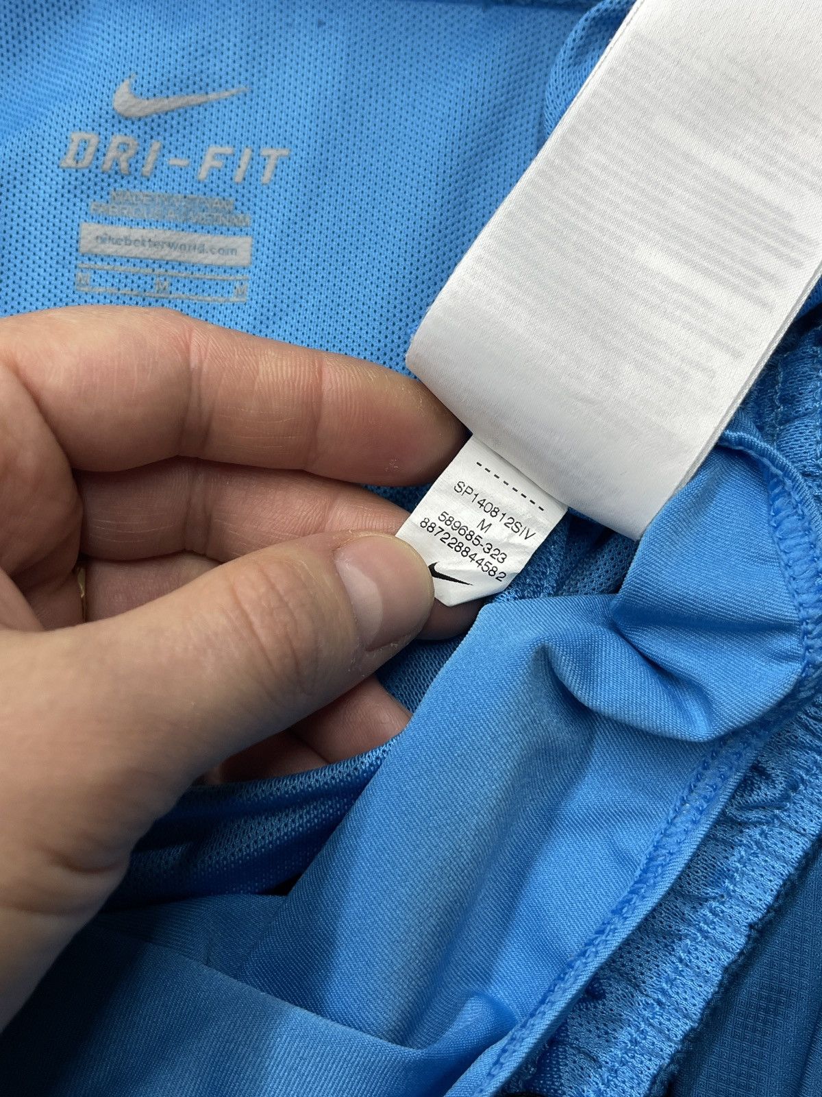 Nike Mens Nike Running Dri Fit Shorts Blue Size M Drill Size US 32 / EU 48 - 9 Thumbnail
