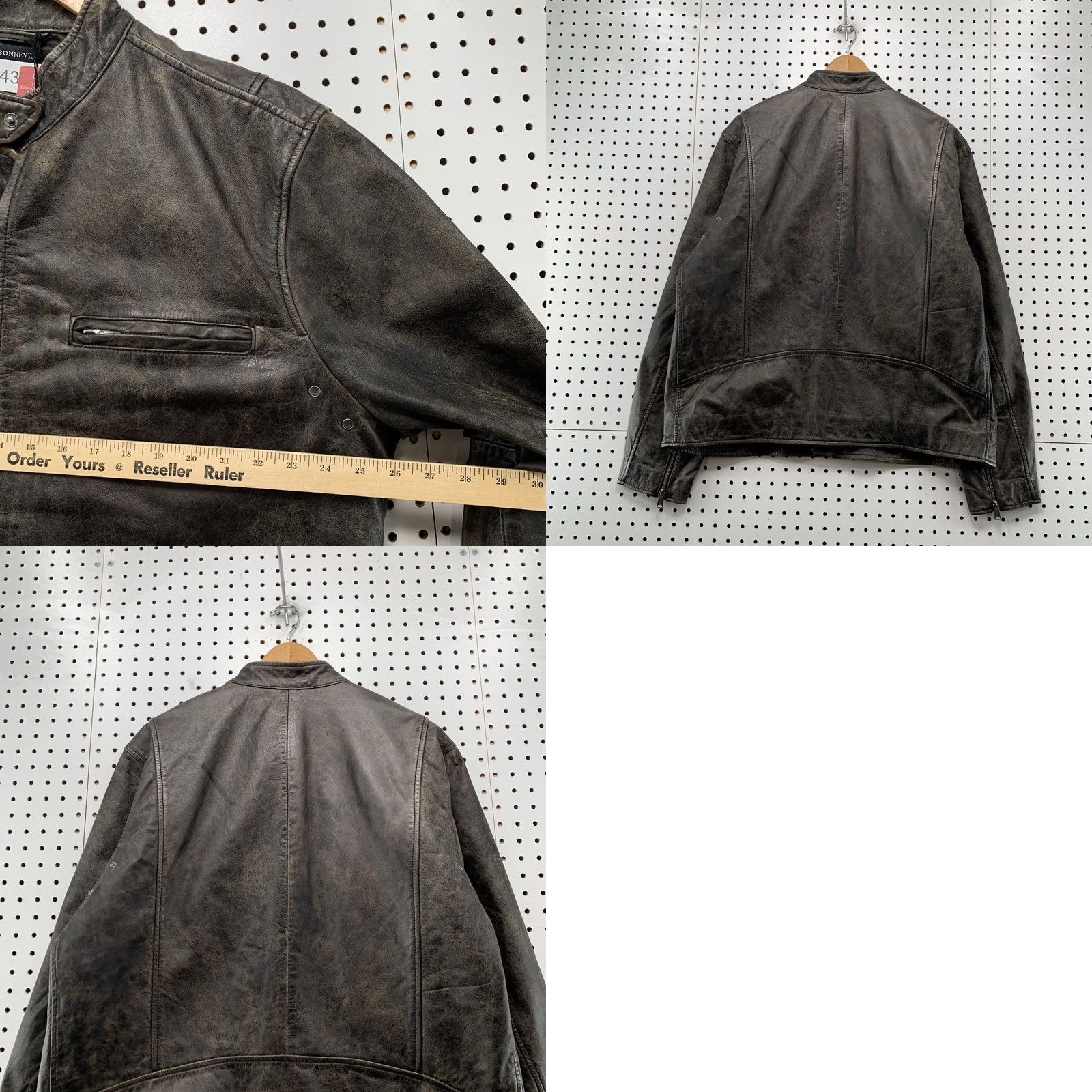 Lucky Brand Lucky Brand Bonneville Leather Moto Jacket Brown Mens 2XL Motorcycle Jacket Casual Size US XXL / EU 58 / 5 - 9 Thumbnail