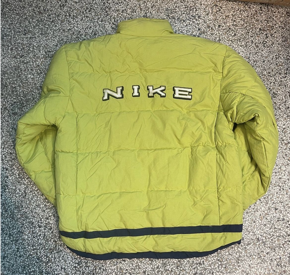 Nike Nike Vintage 90s Reversible Yellow Navy Puffer Jacket Size US M / EU 48-50 / 2 - 1 Thumbnail