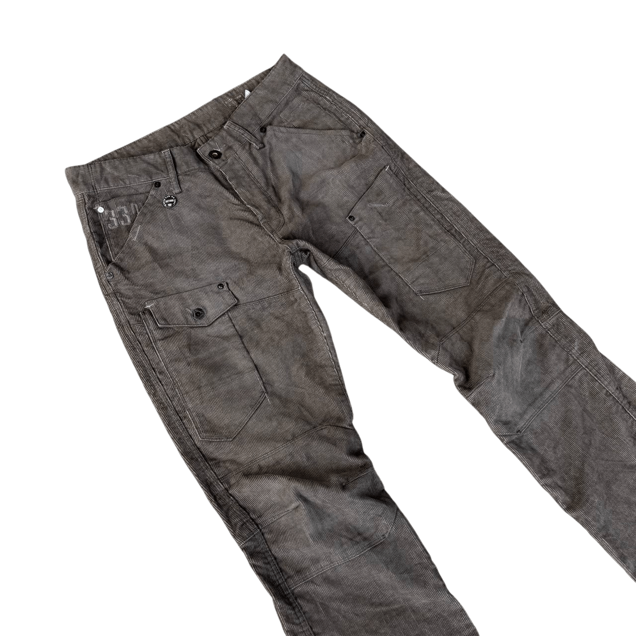 G-Star G-Star Raw Elwood Corduroy Cargo Pants Utility Sage Brown Size US 32 / EU 48 - 5 Thumbnail