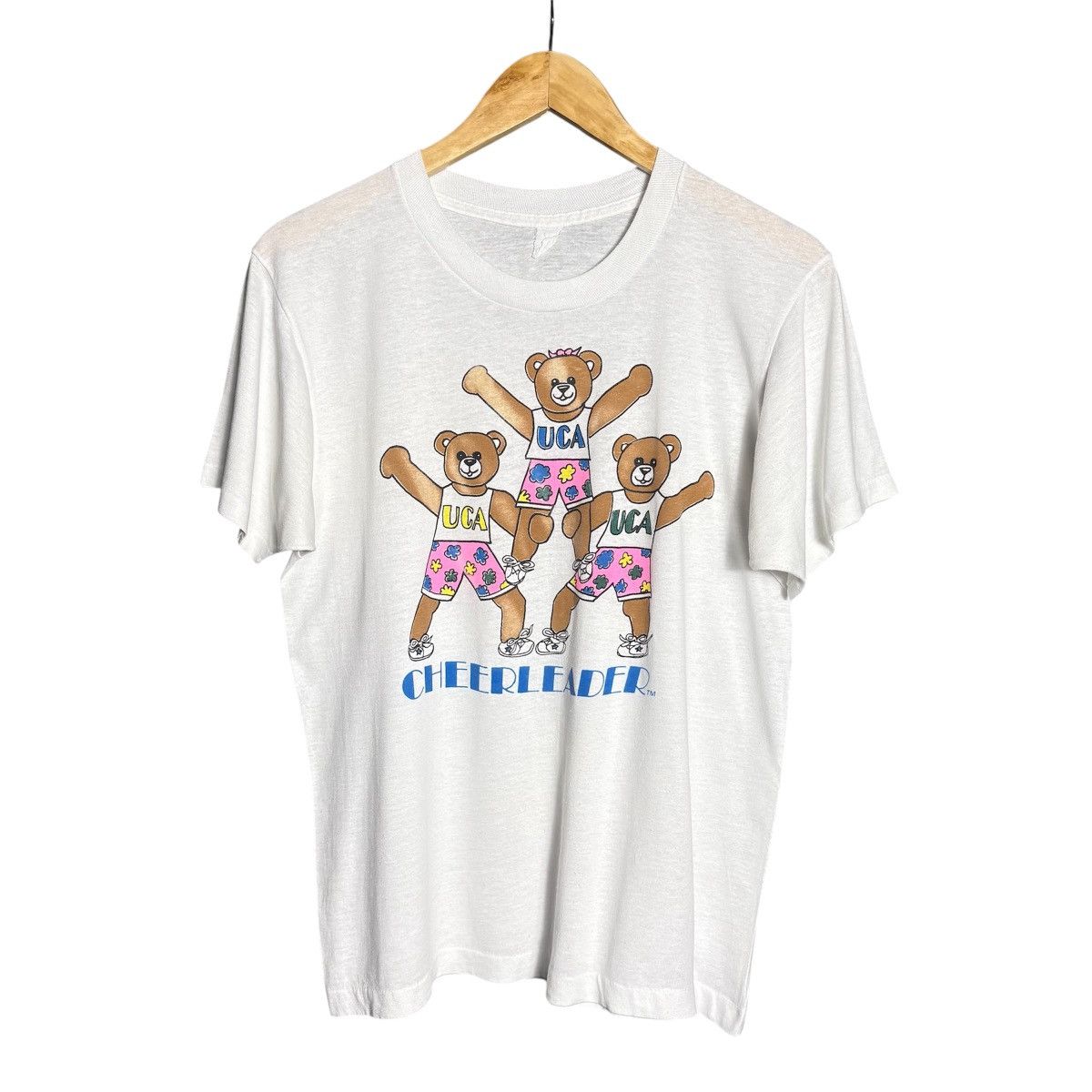 Vintage Vintage 90s Cheerleader Bears Graphic T-Shirt Size US M / EU 48-50 / 2 - 1 Thumbnail
