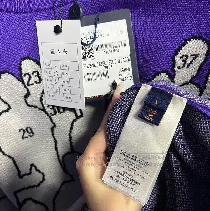 Louis Vuitton Louis Vuitton Purple Men's Knit Sweater . Size US M / EU 48-50 / 2 - 6 Thumbnail