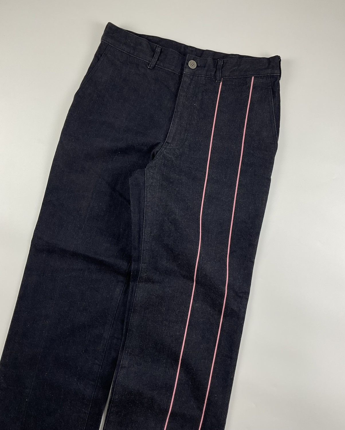 Comme des Garcons Homme Plus Comme des Garcons Homme Plus S/S'01 Pink Stripe Denim Size US 32 / EU 48 - 4 Thumbnail