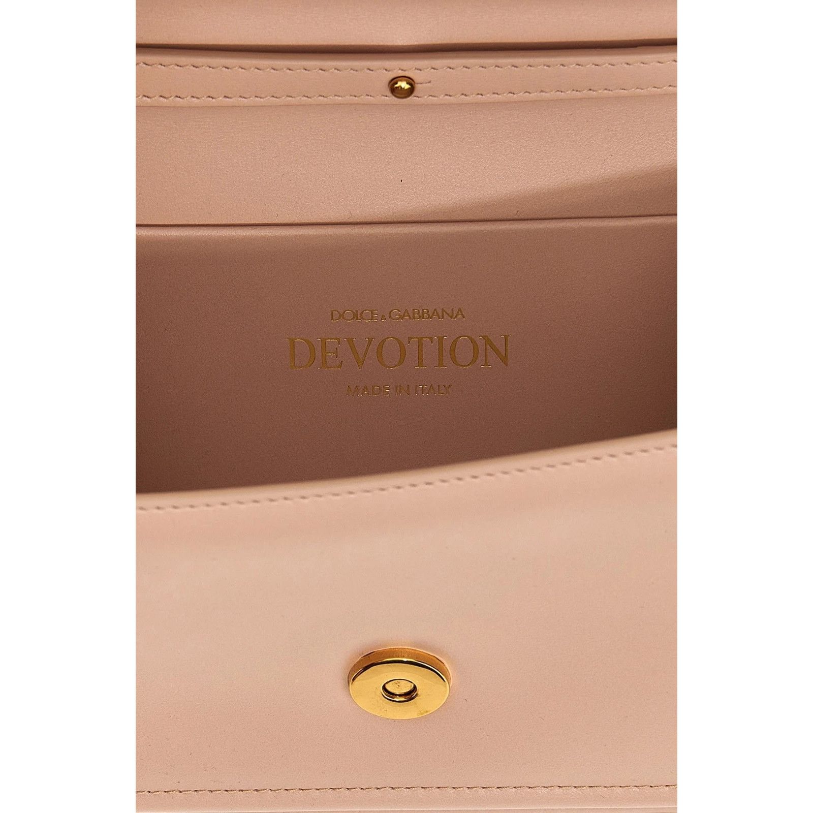Dolce & Gabbana DOLCE & GABBANA Devotion Small Pink Leather Shoulder Bag New Size ONE SIZE - 4 Thumbnail