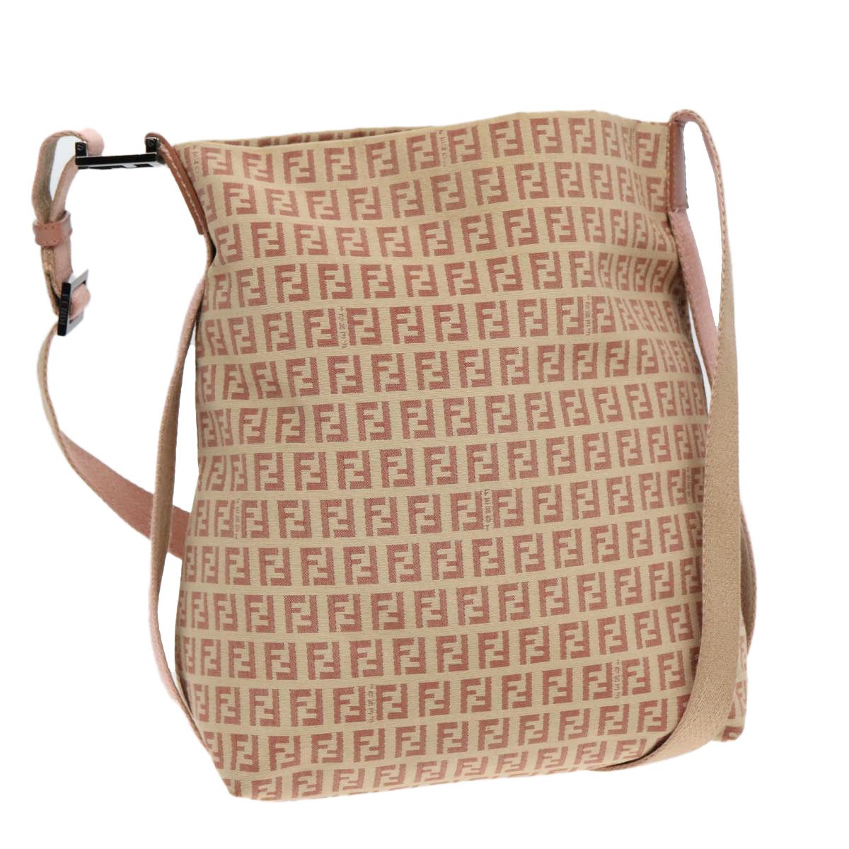 Fendi Zucchino Beige Canvas Shoulder Bag (Pre-Owned) Size ONE SIZE - 1 Thumbnail