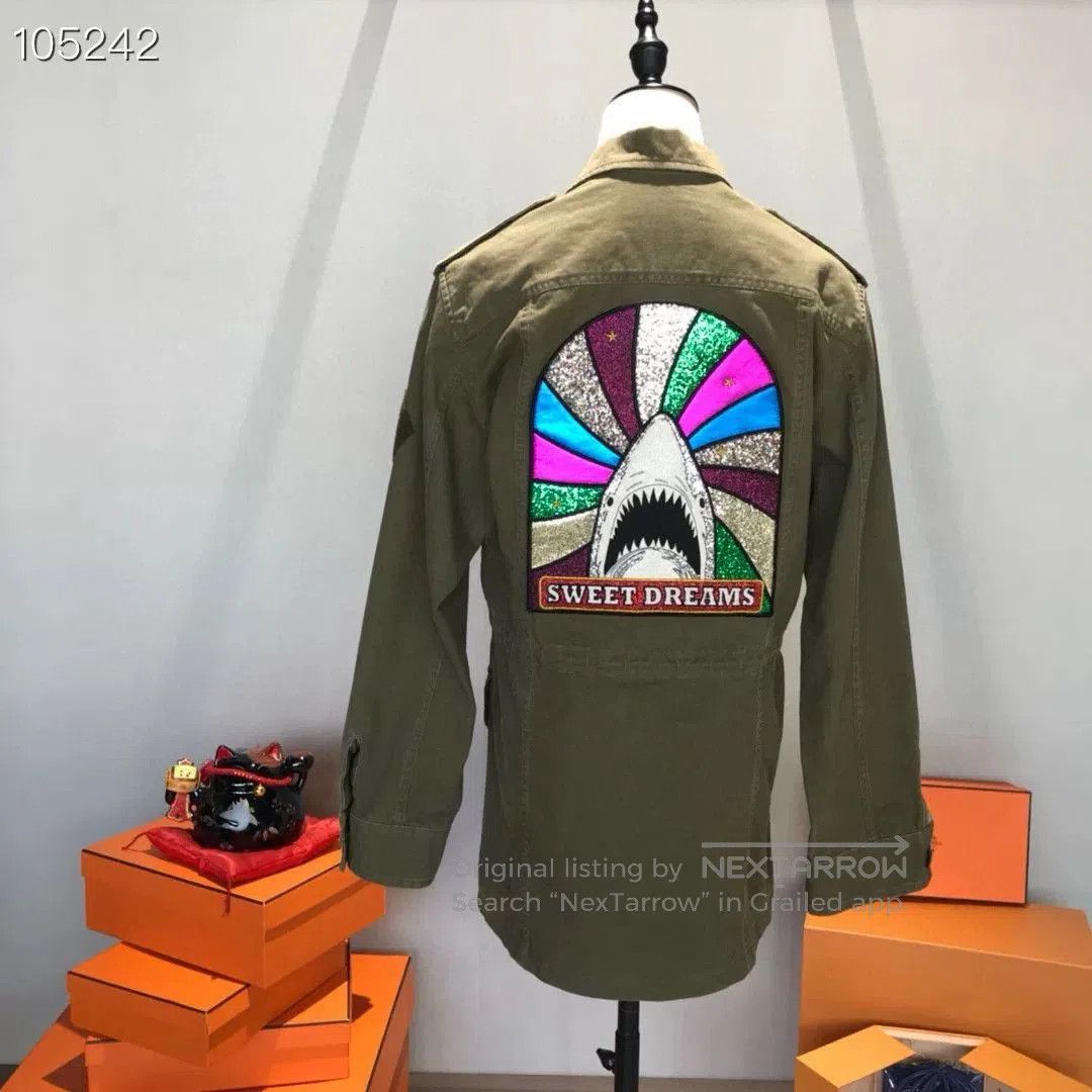 Yves Saint Laurent YSL Military Green Denim Jacket. Size XS / US 0-2 / IT 36-38 - 2 Thumbnail