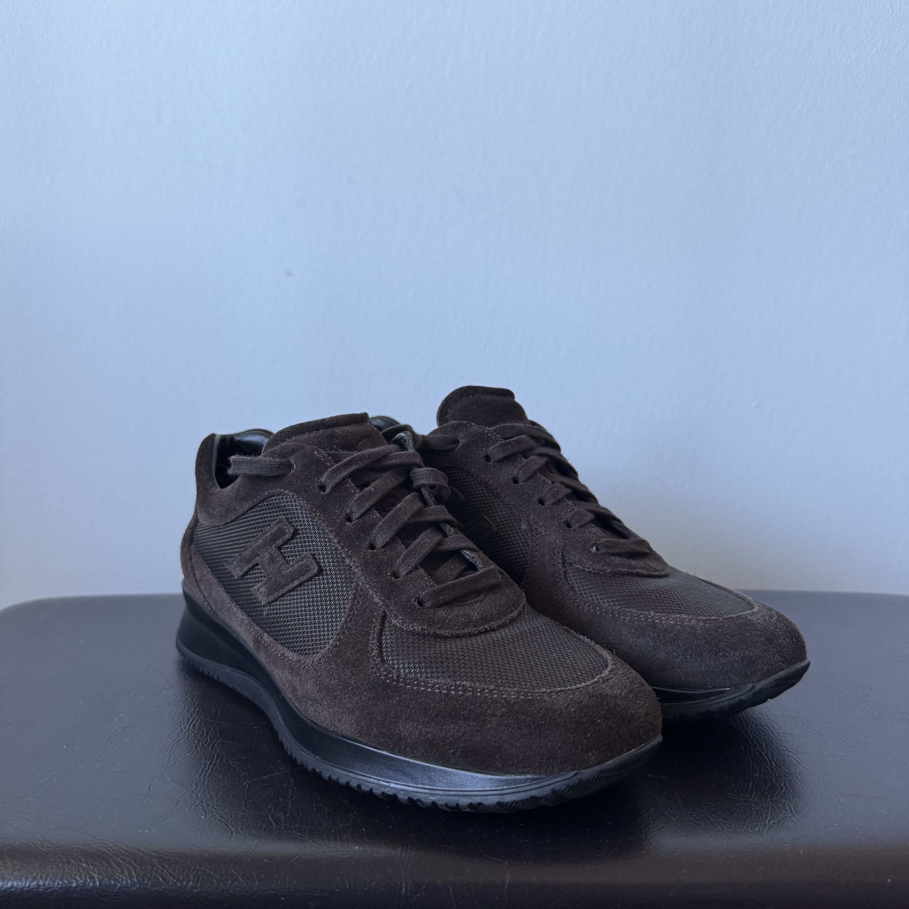 Hogan HOGAN Suede Brown Logo Sneakers Italy Size US 7 / EU 40 - 1 Thumbnail