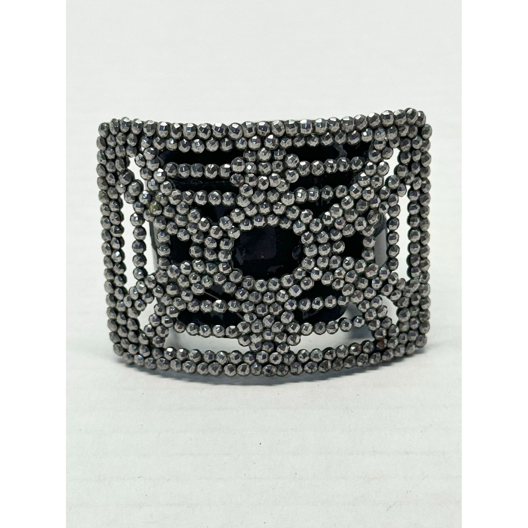 Estate made in France steel cut snap bracelet