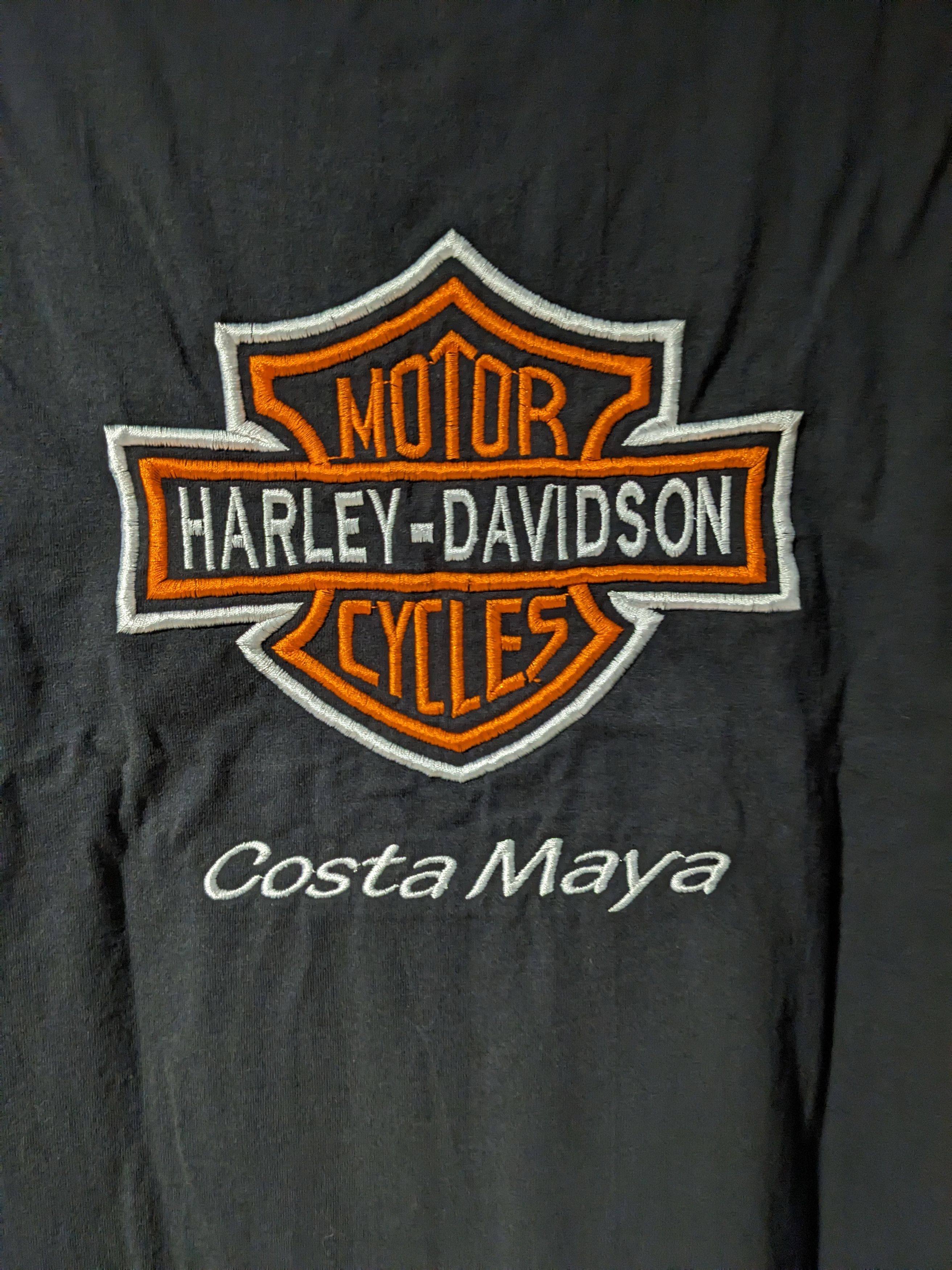Harley Davidson × Vintage Vintage Y2K Harley Davidson Motorcycle Logo Costa T-Shirt Size US L / EU 52-54 / 3 - 2 Thumbnail