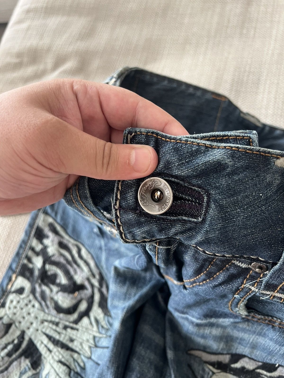 Ed Hardy Vintage Ed Hardy Tiger Denim Jeans Y2K by Christian Audigier Size US 32 / EU 48 - 13 Thumbnail
