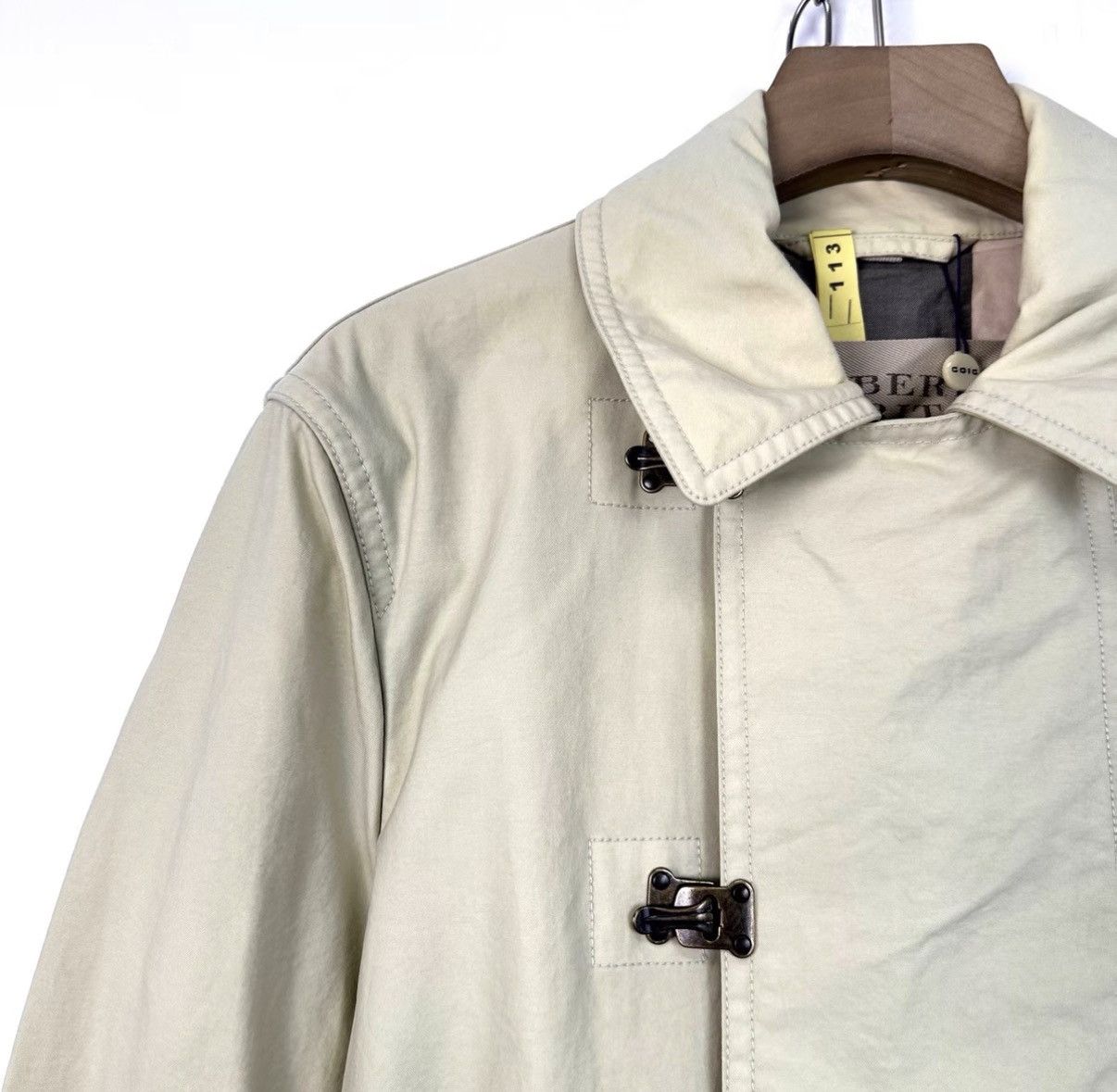 Burberry Burberry Off-White Side Button Mid-Length Trench Coat K12 Size L / US 10 / IT 46 - 5 Thumbnail